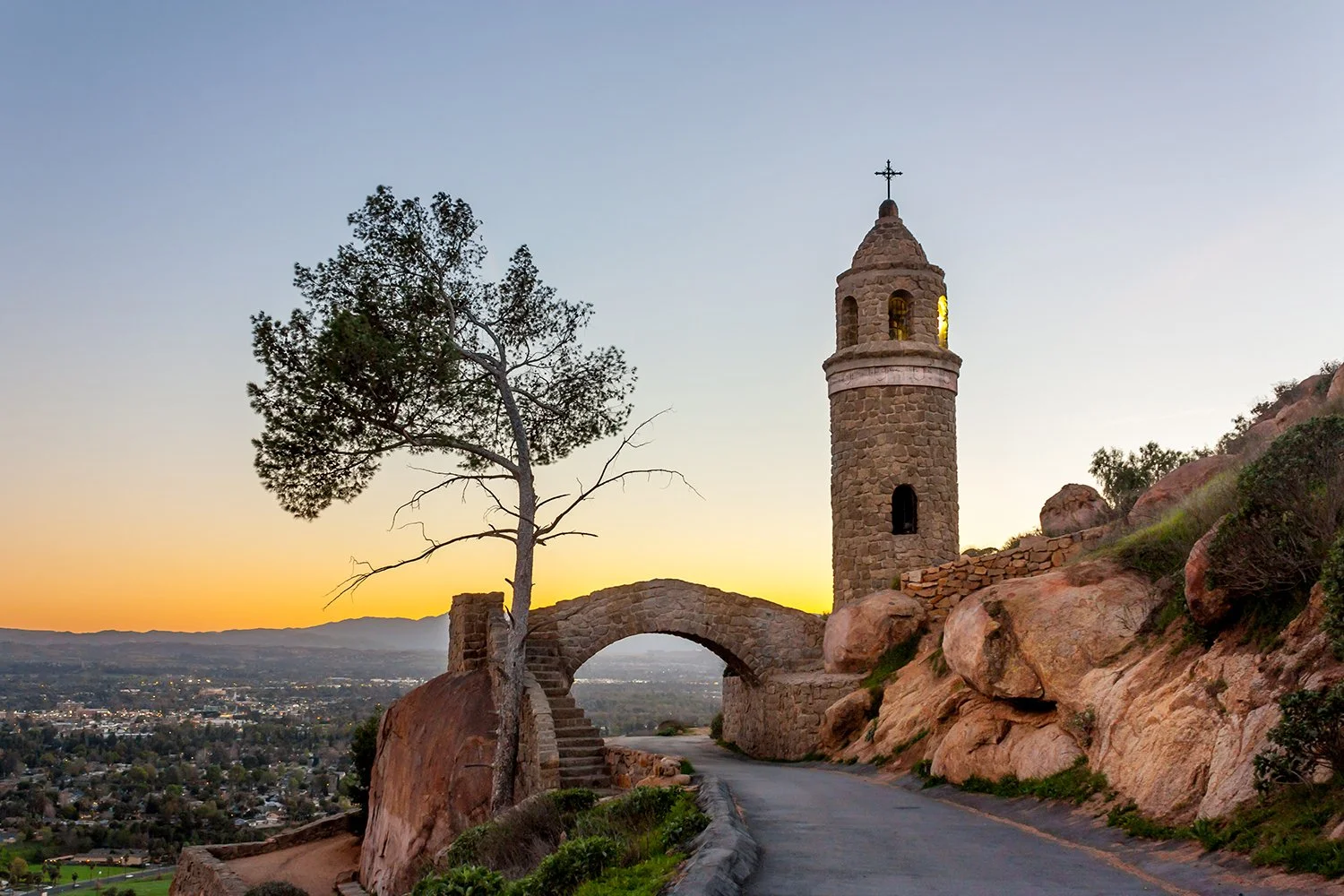 Beautiful Tower on hike up Mt Rubidoux overlooking Riverside 
