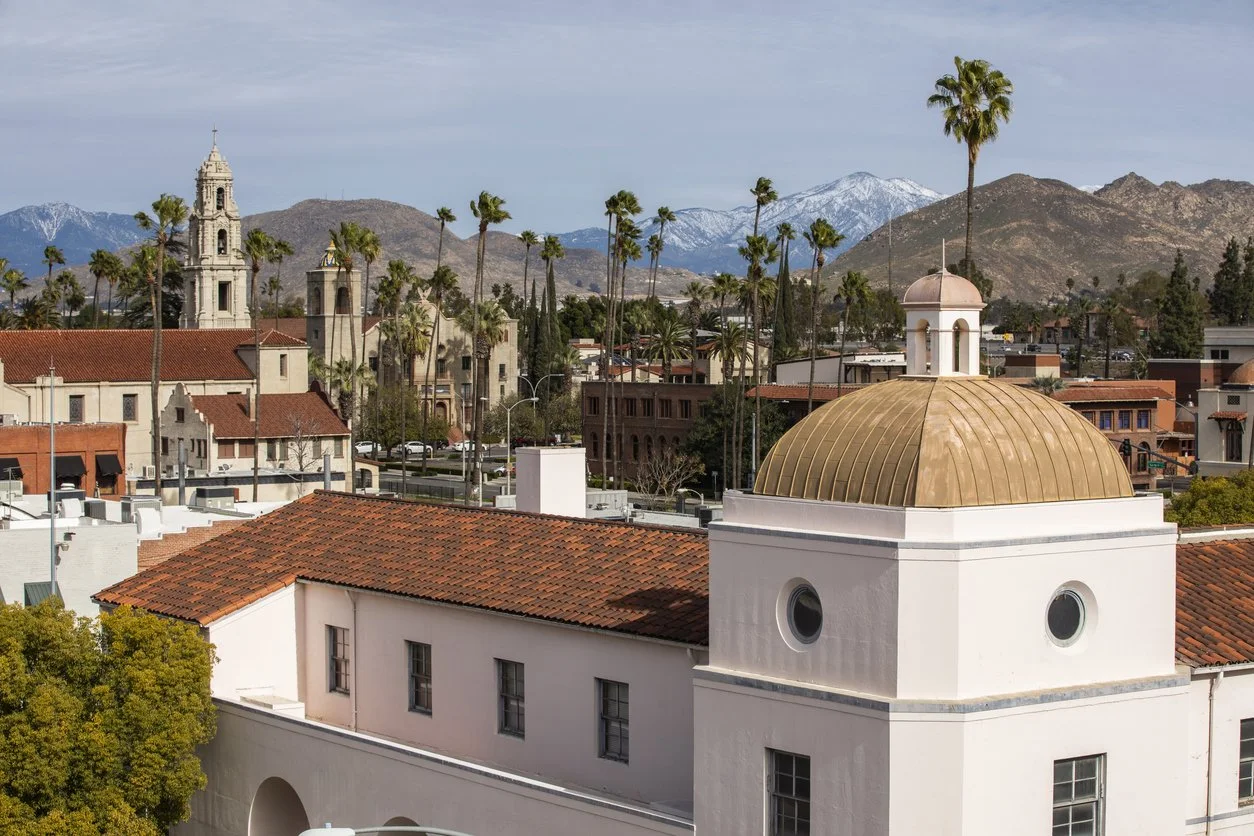 View of Historic Downtown Riverside with Gorgeous architecture and mountain views