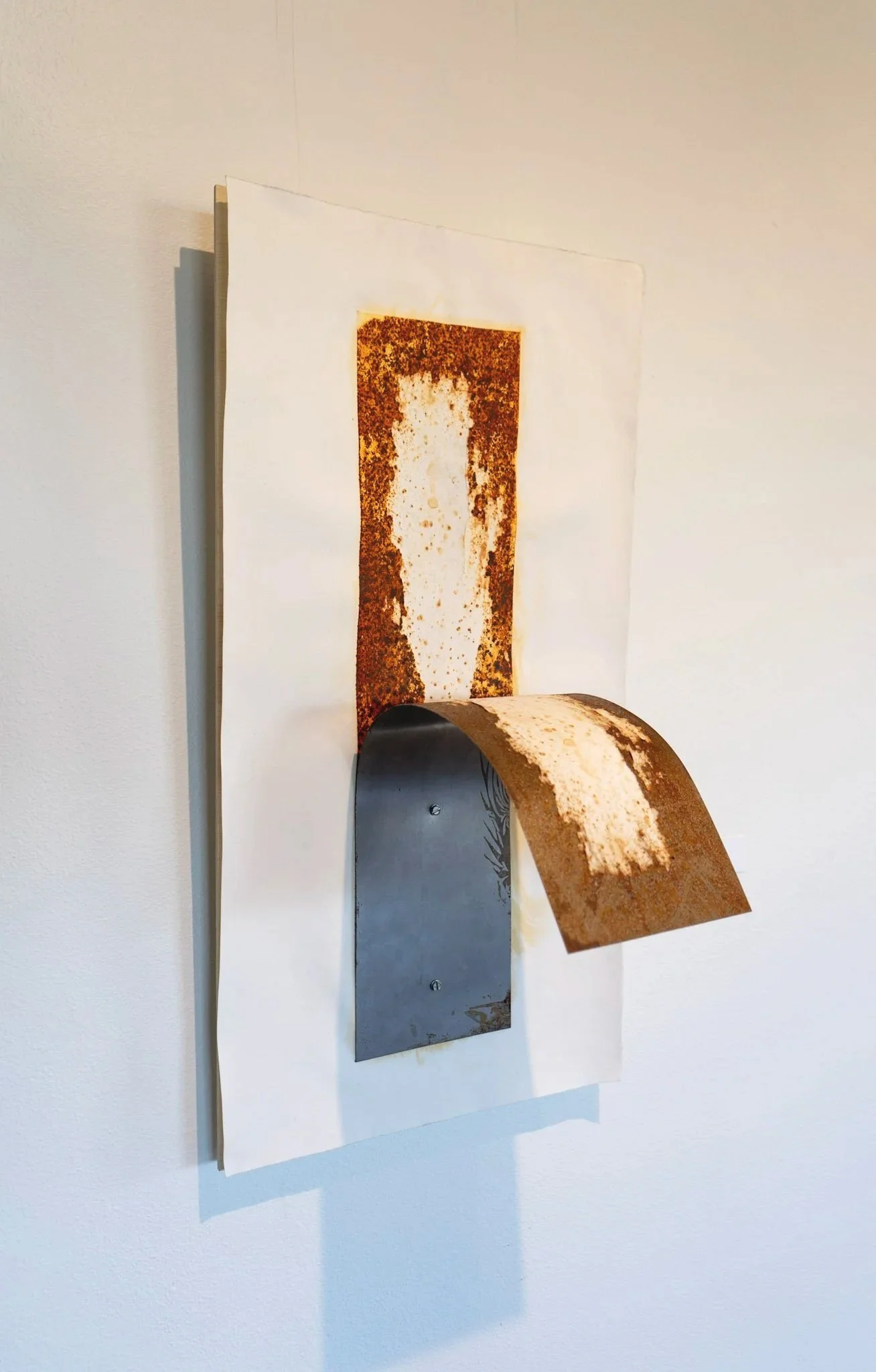 CO-DEPENDENCE, 2026 - Rusted metal on paper