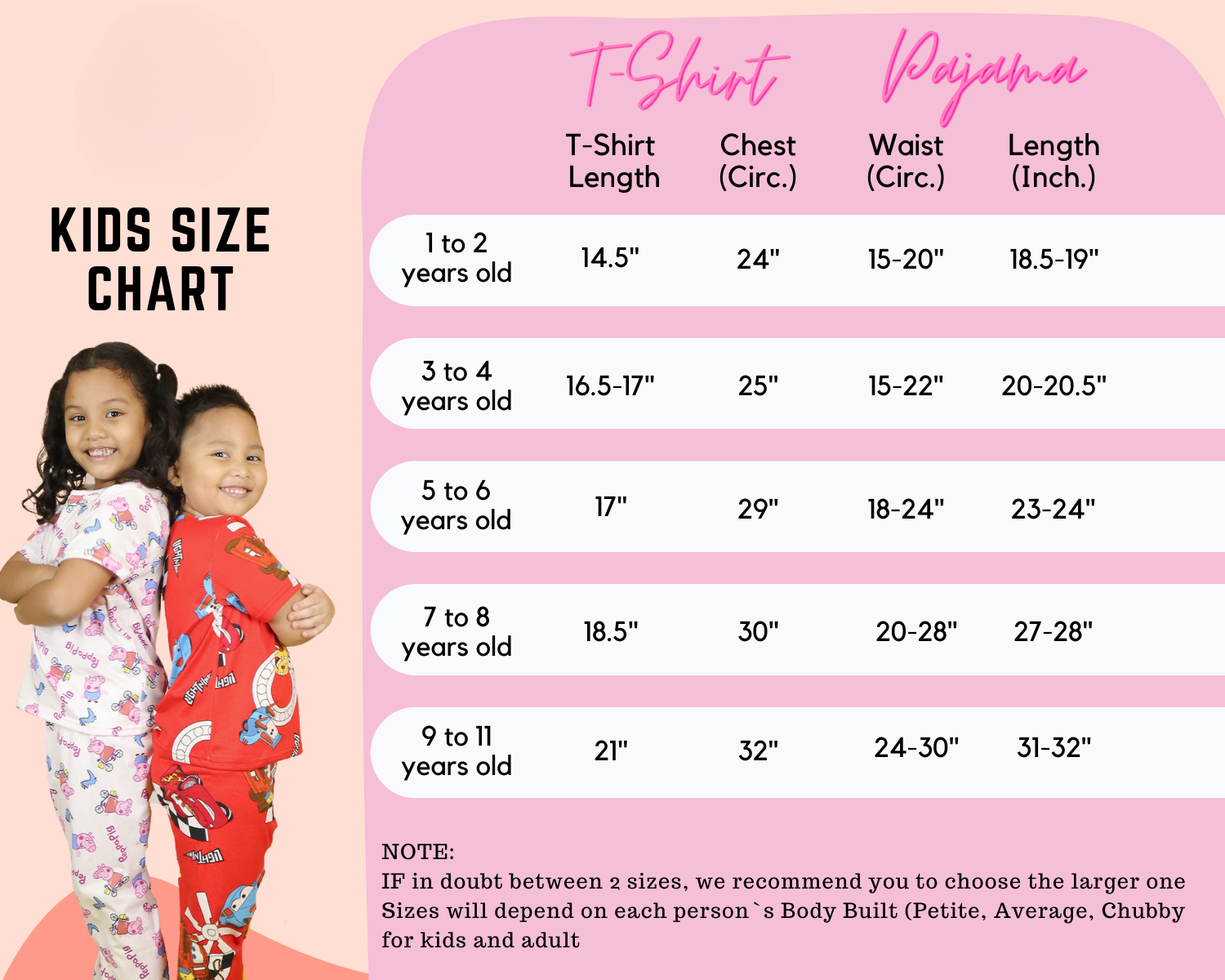 Kids Pajama set - Large