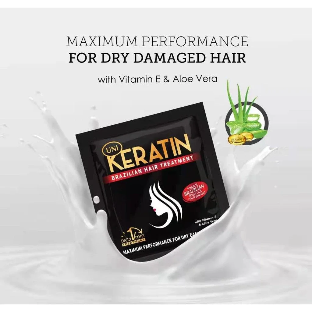 Uni Keratin Treatment With Aloe Vera And Vitamin E (6+1)