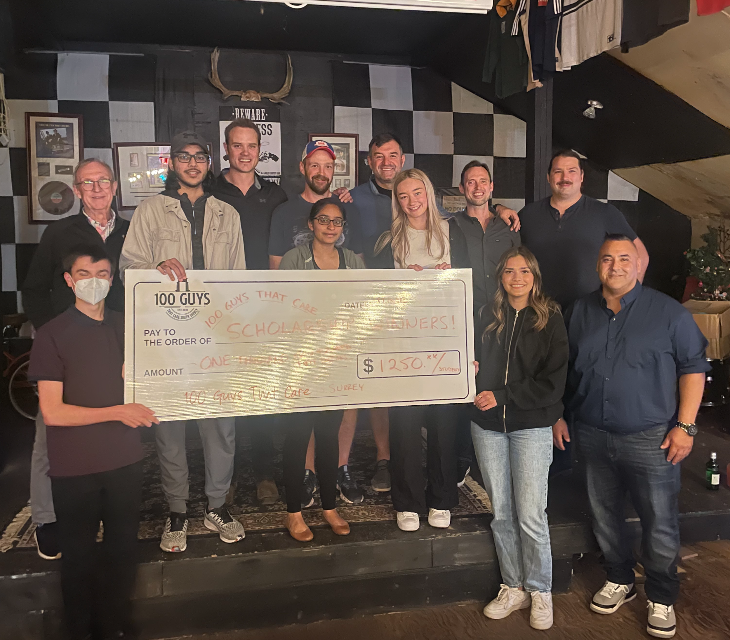 20XX Scholarship Winners: Listed L-R