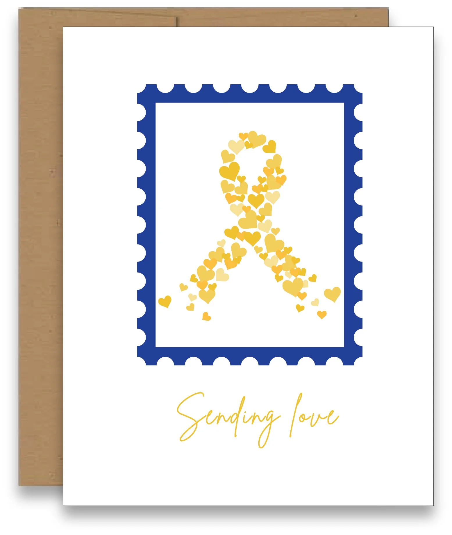 Childhood & Sarcoma Cancer Ribbon Support Card