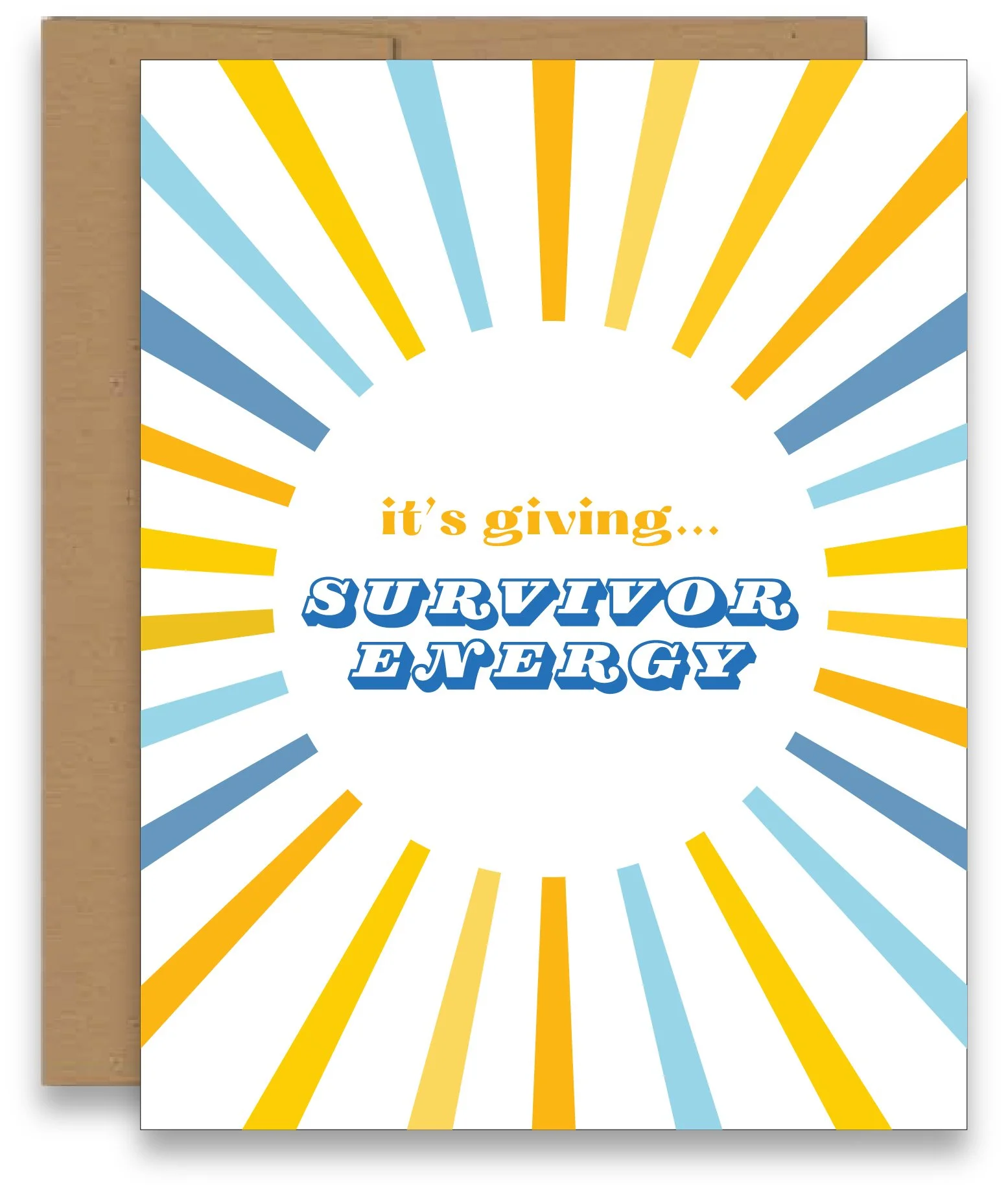Yellow/Blue It's Giving Survivor Card