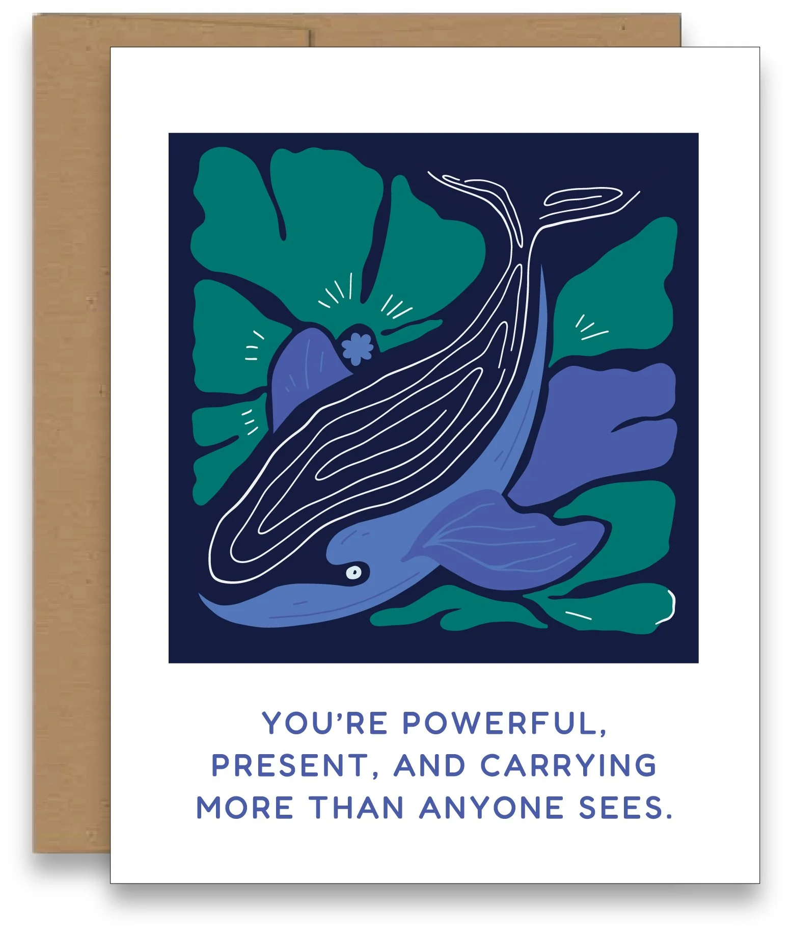 Whale Themed Encouragement Card