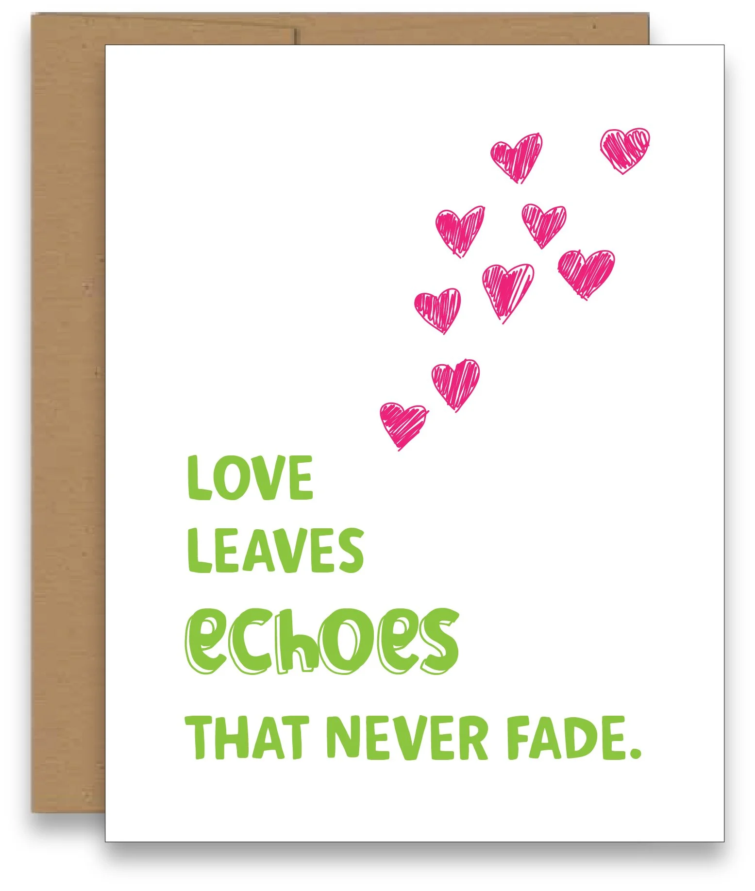 Love Leaves Echoes Grief Card