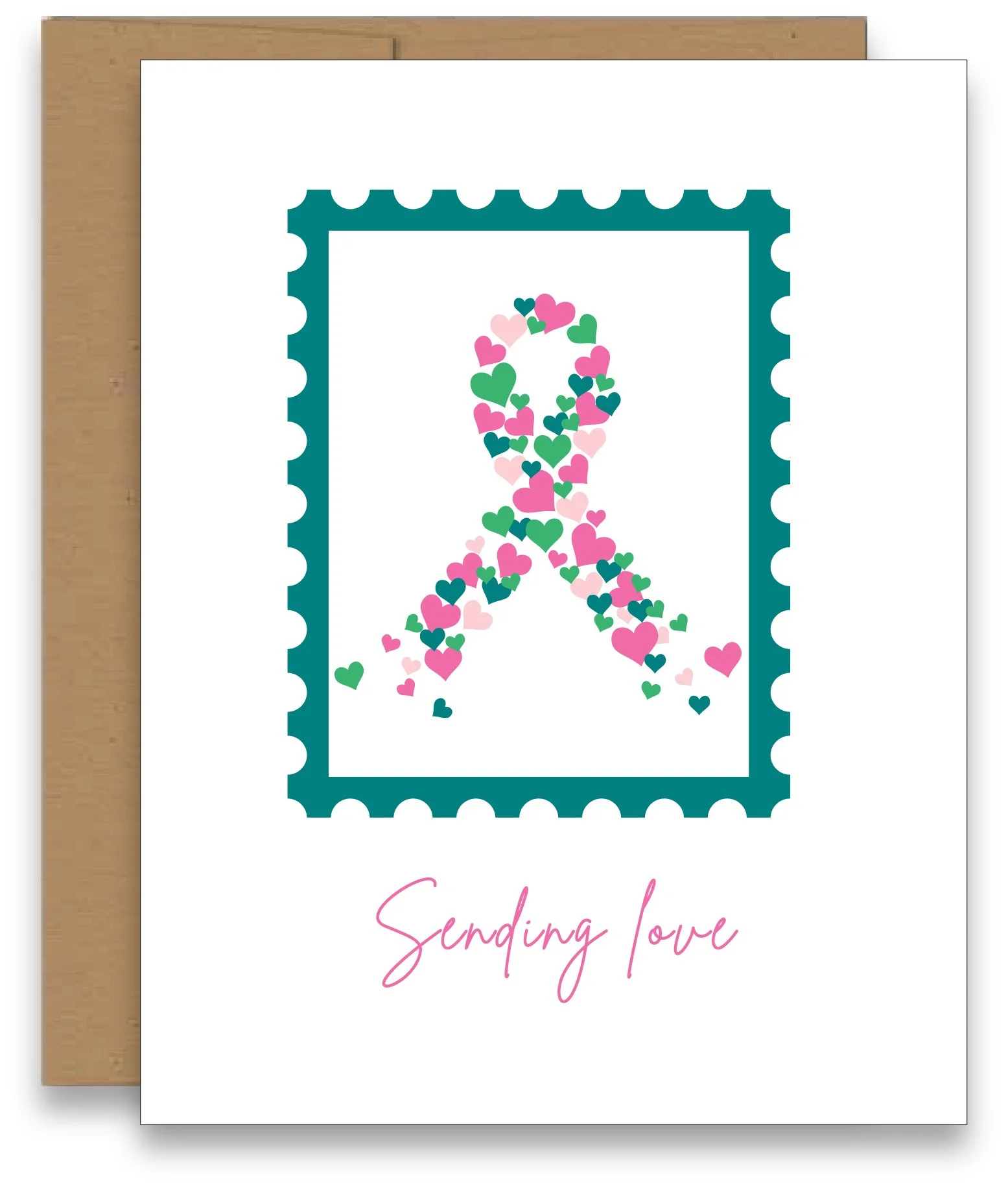 Metastatic Breast Cancer Ribbon Support Card
