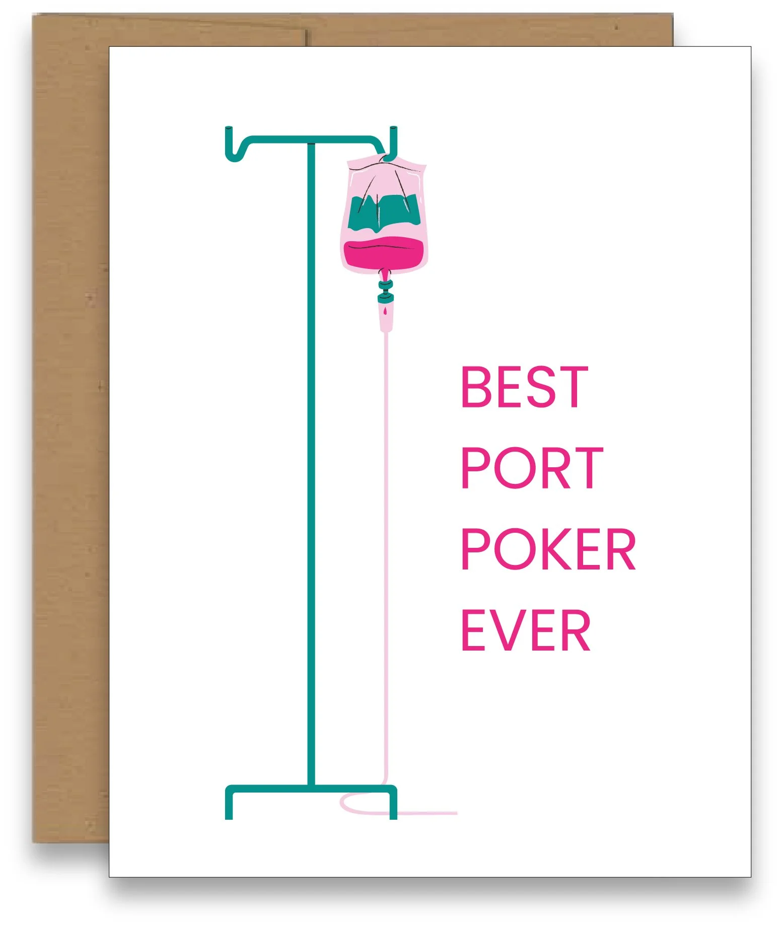 Pink Best Port Poker Card