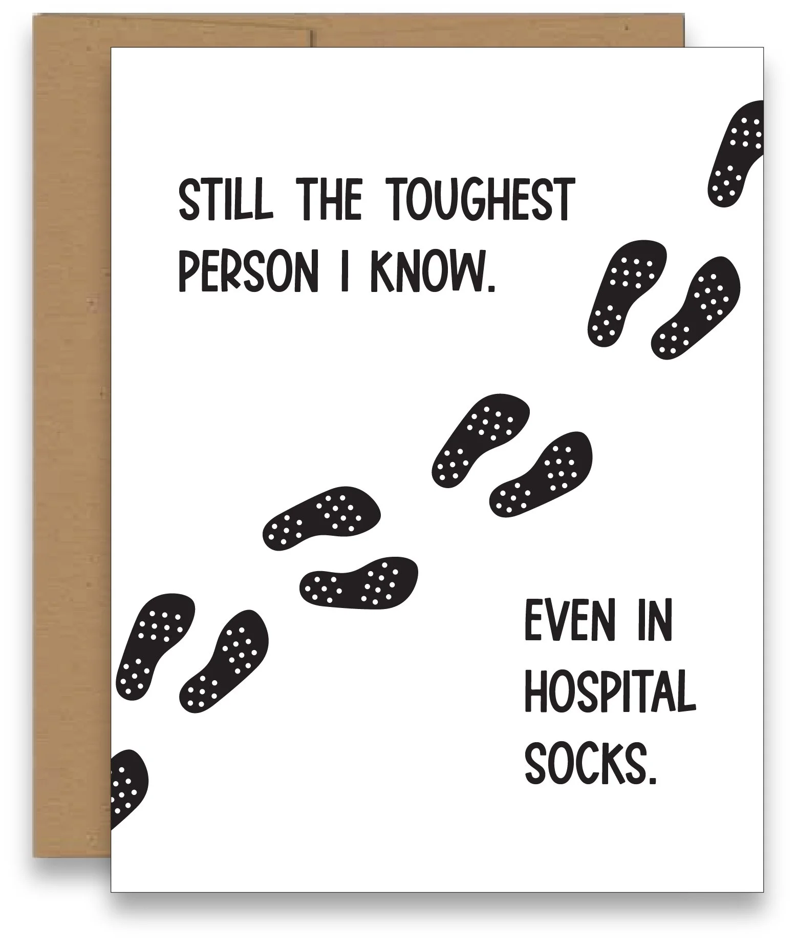 Hospital Socks Encouragement Card