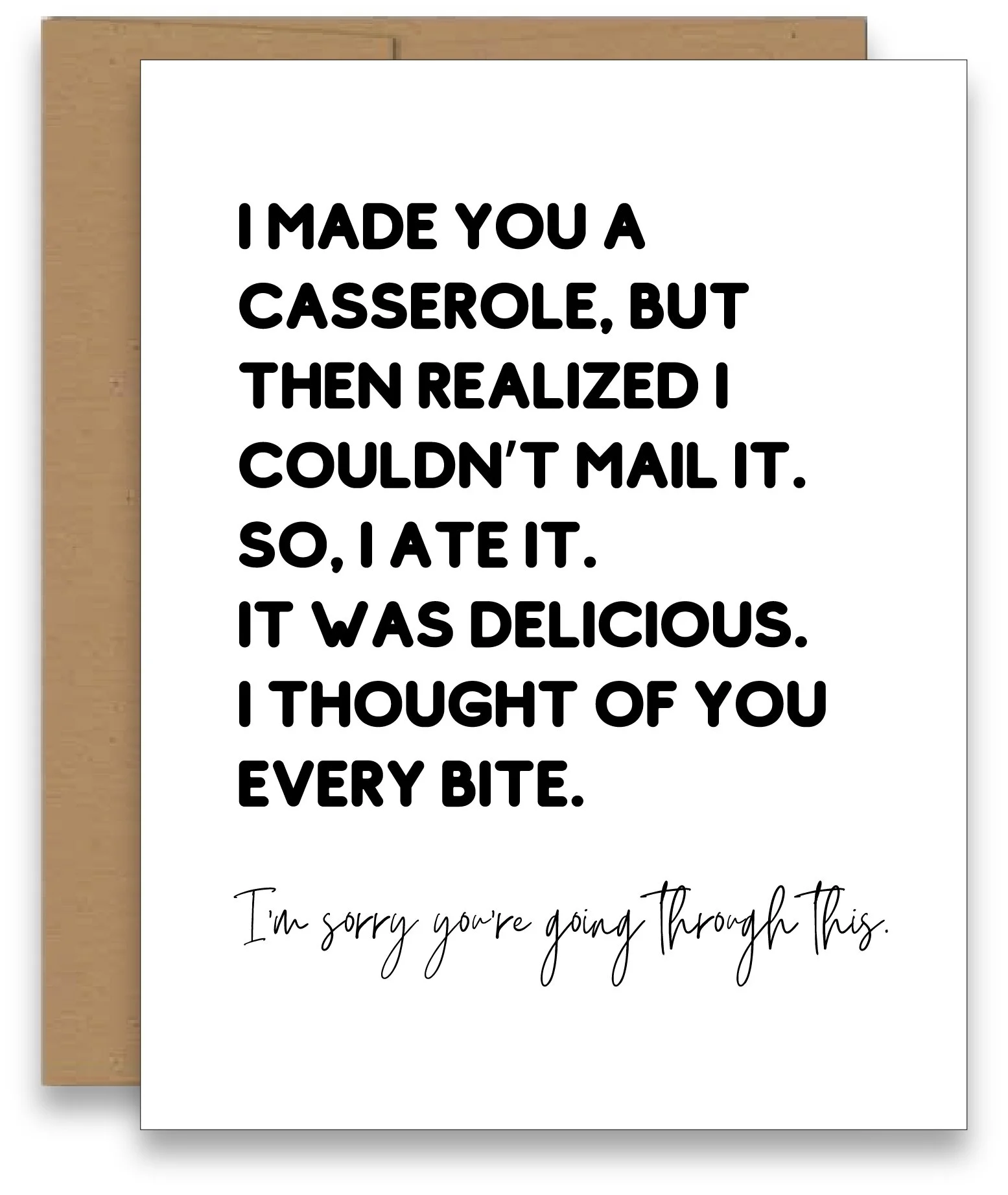 Made You A Casserole Support Card