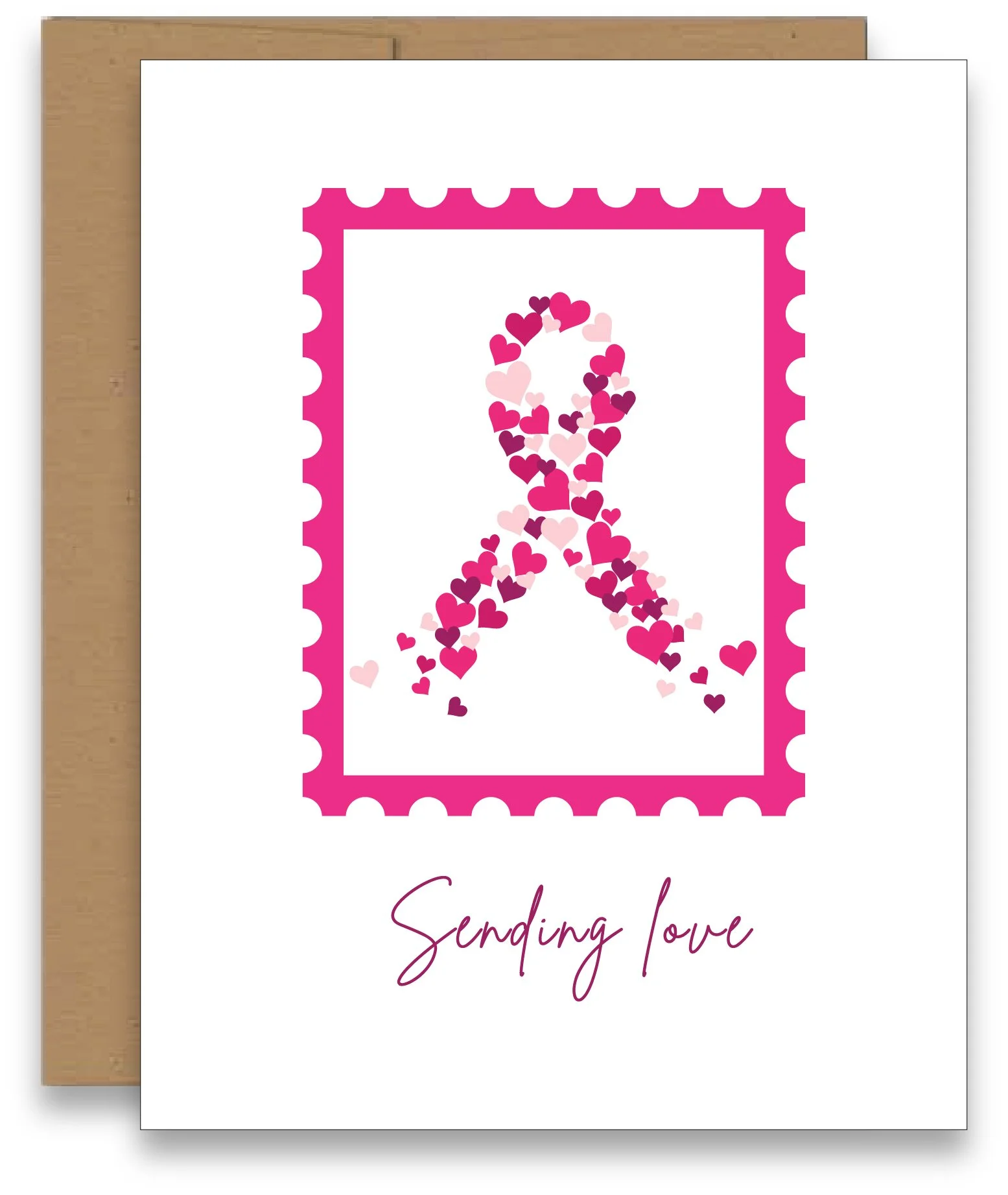 Breast Cancer Ribbon Support Card