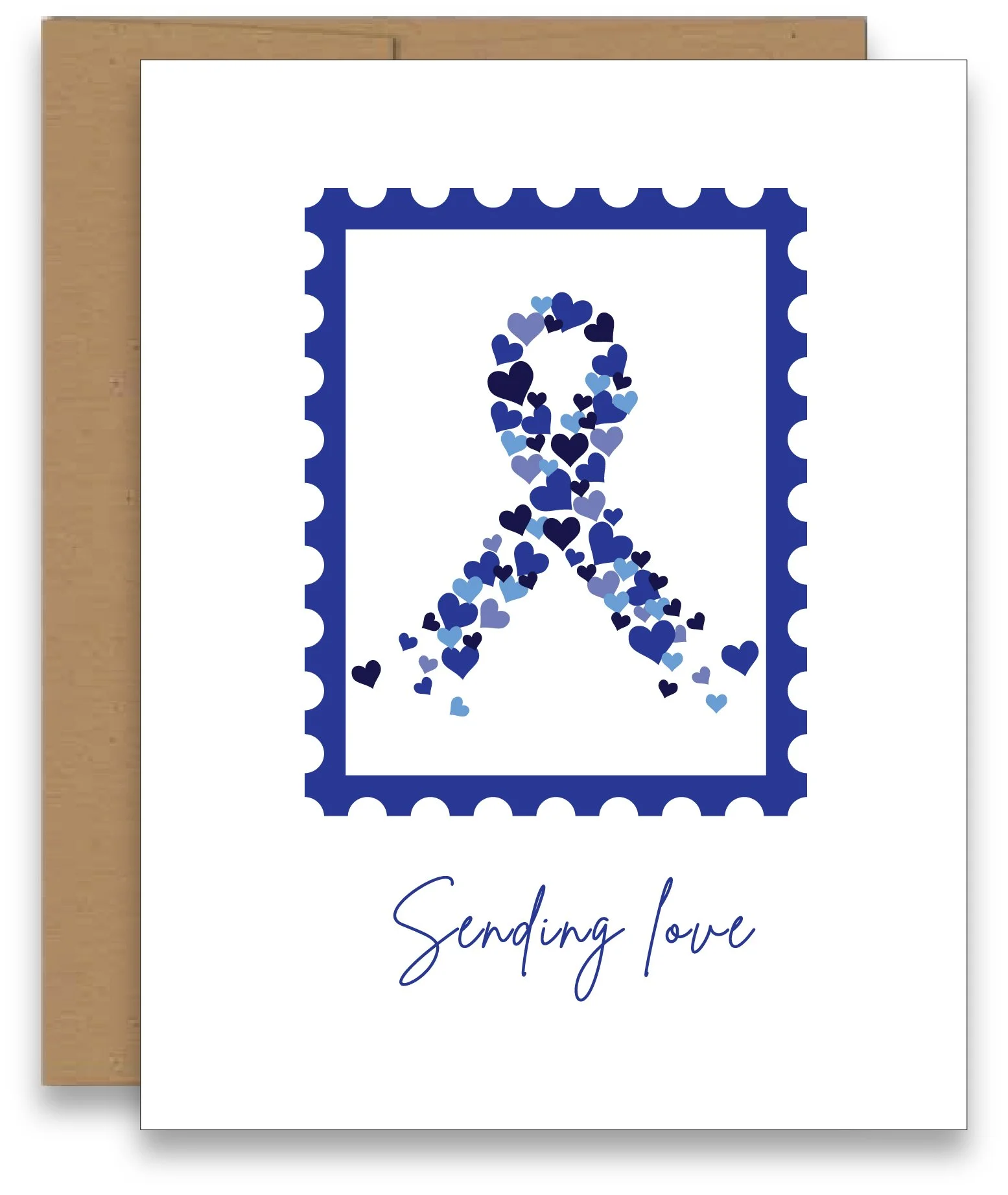 Colorectal Cancer Ribbon Support Card