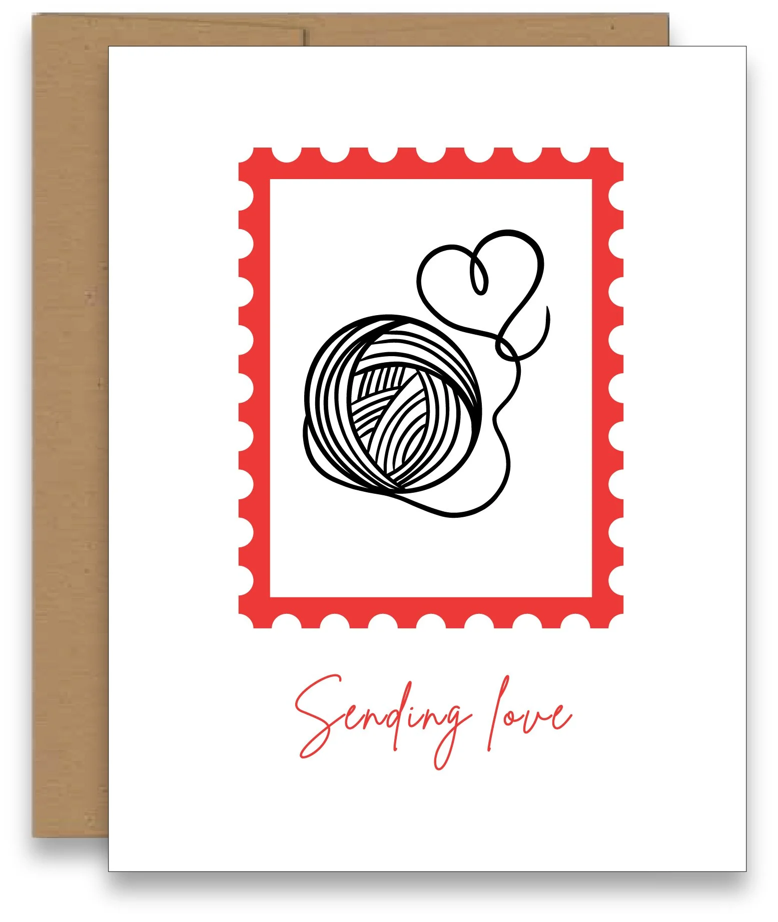 Yarn Heart Support Card