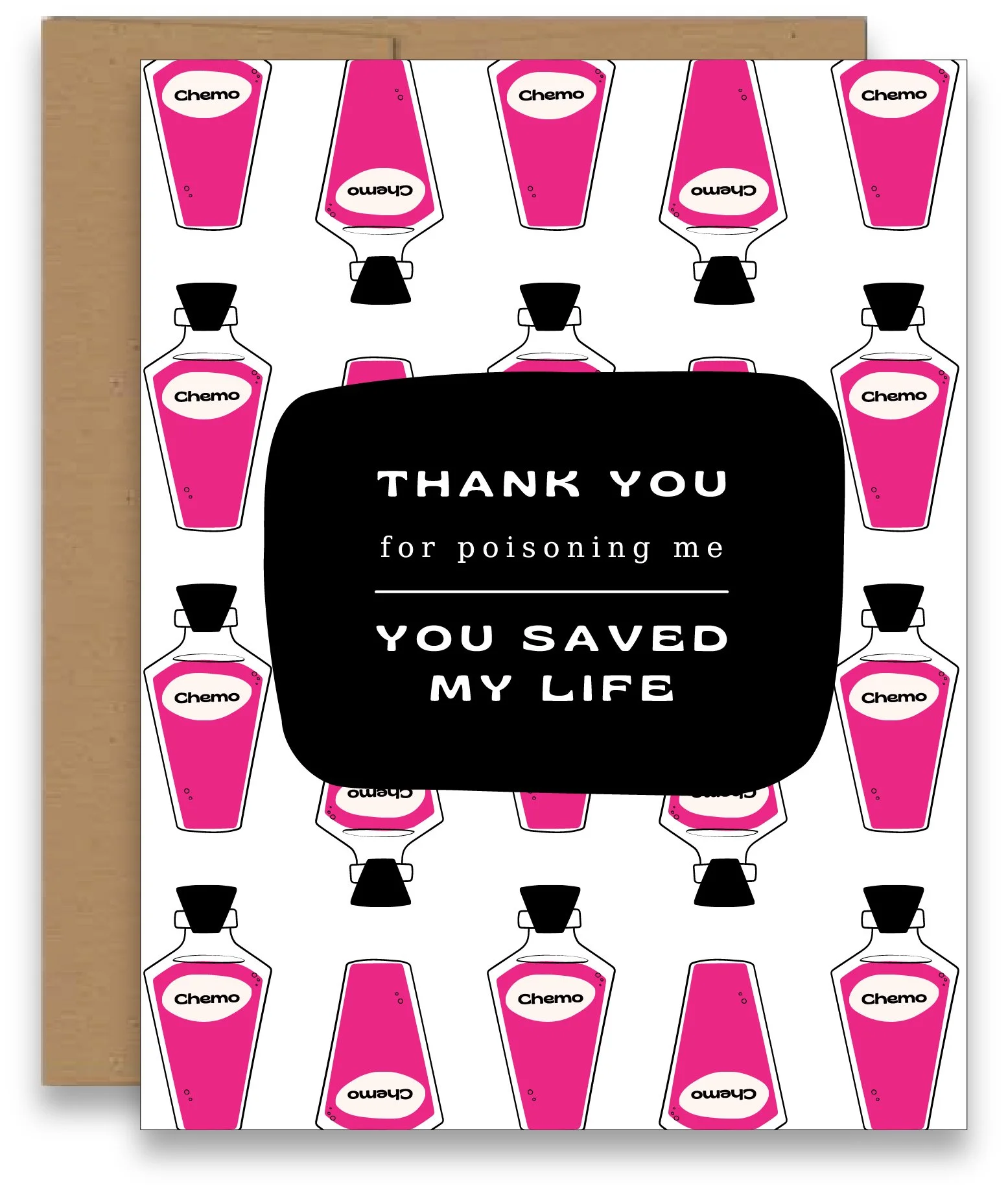 Chemo Poison Bottles Card