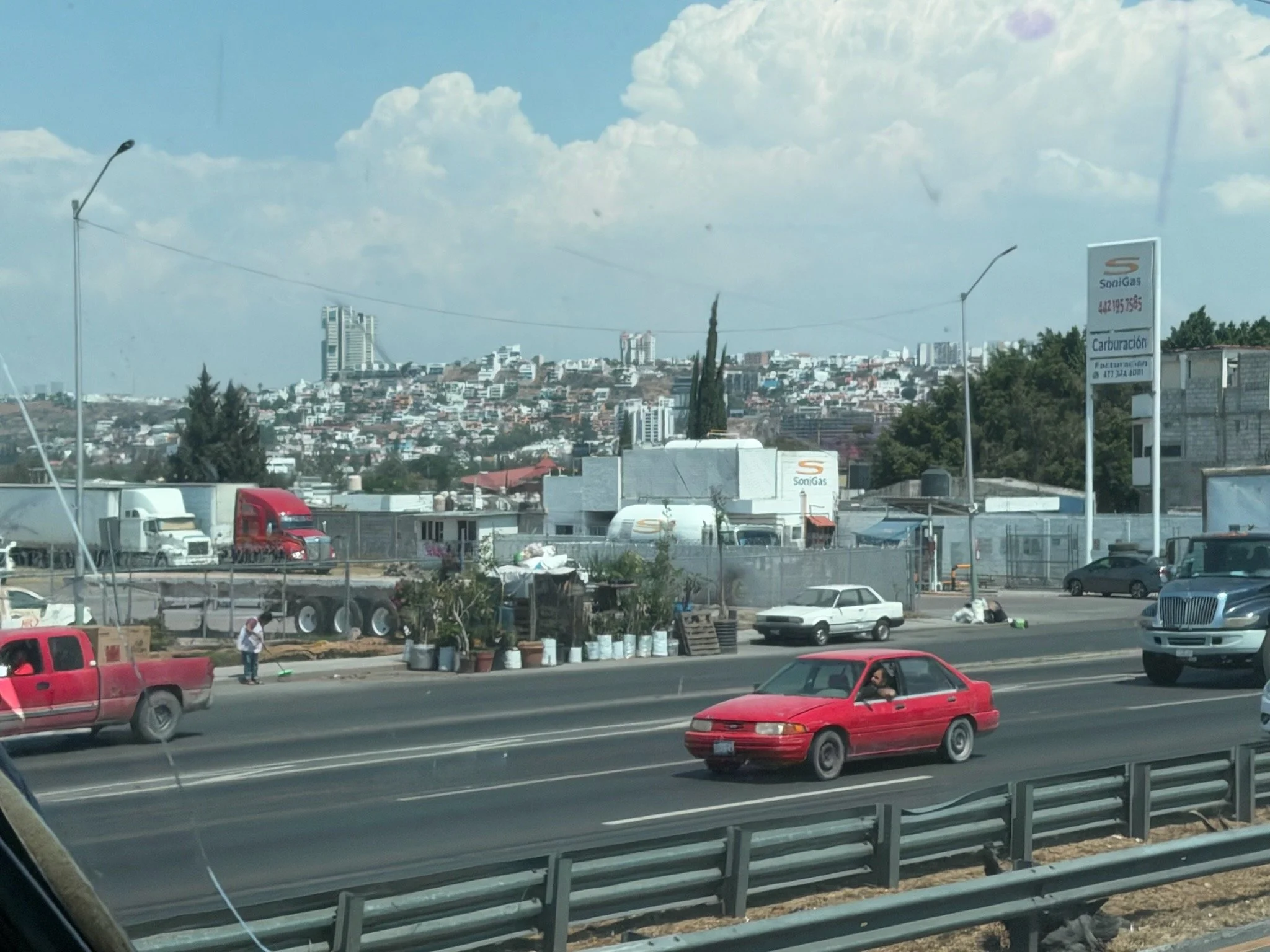 Highway coming into town