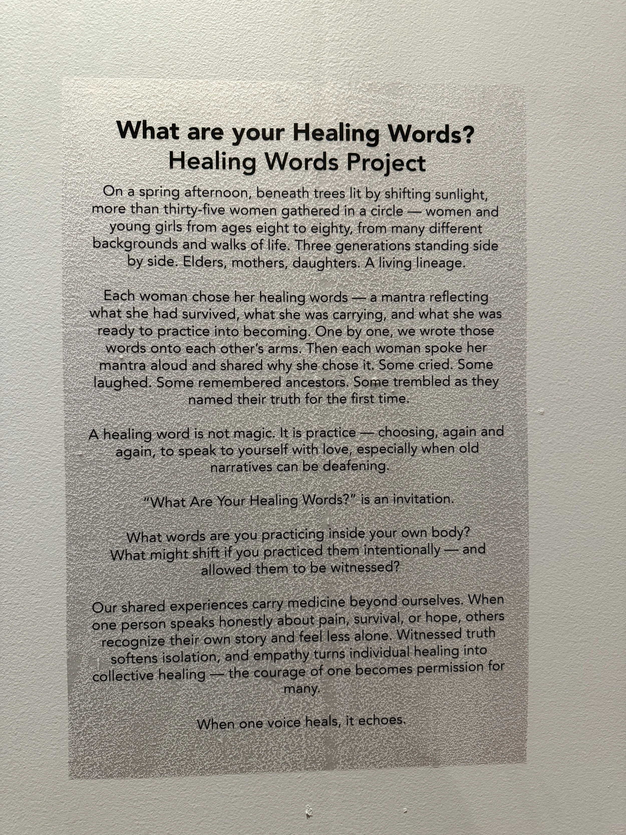 The Healing Words 
