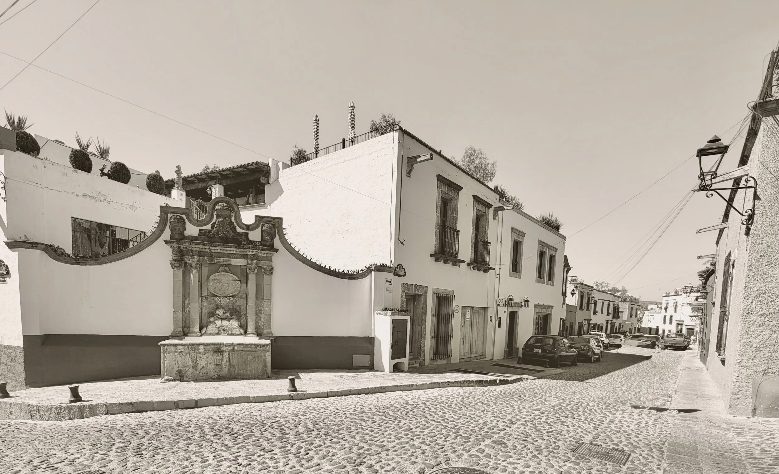 Corner of Calle De La Barranca and Calle Hospicio 2026 (Our apartment is across the street)