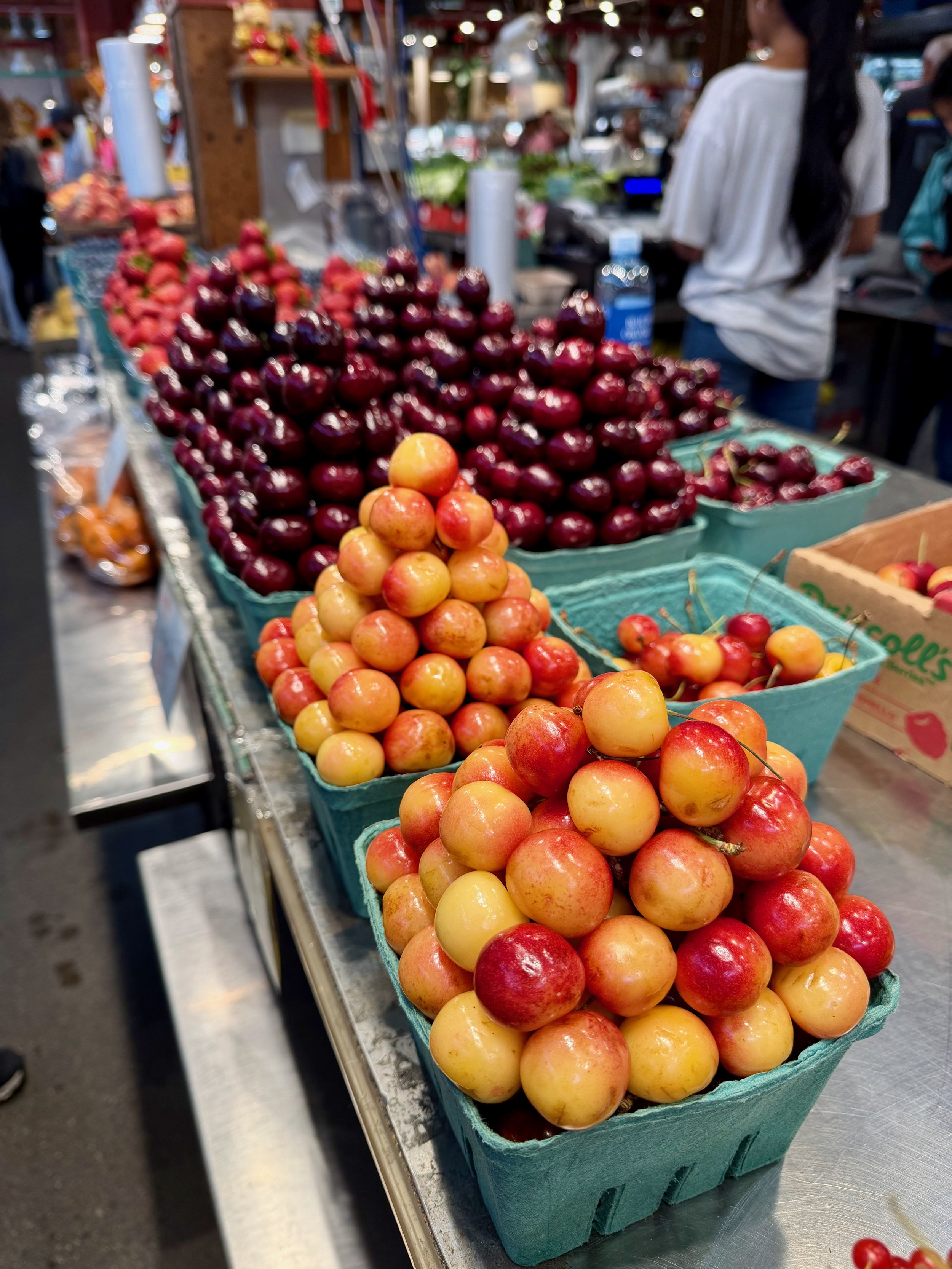  Baskets of Fresh Cherries 