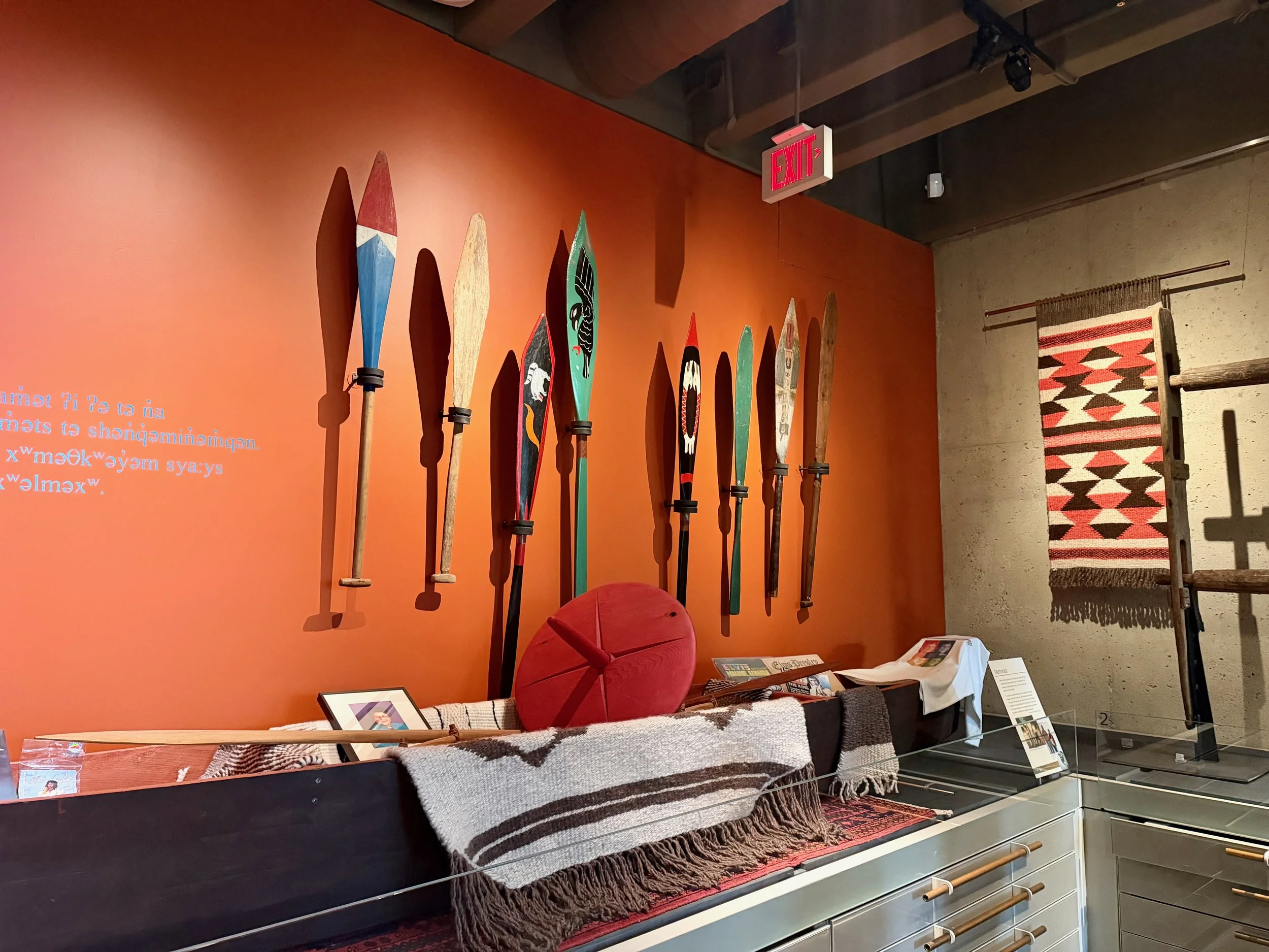 Indigenous Paddles and Woven Blankets