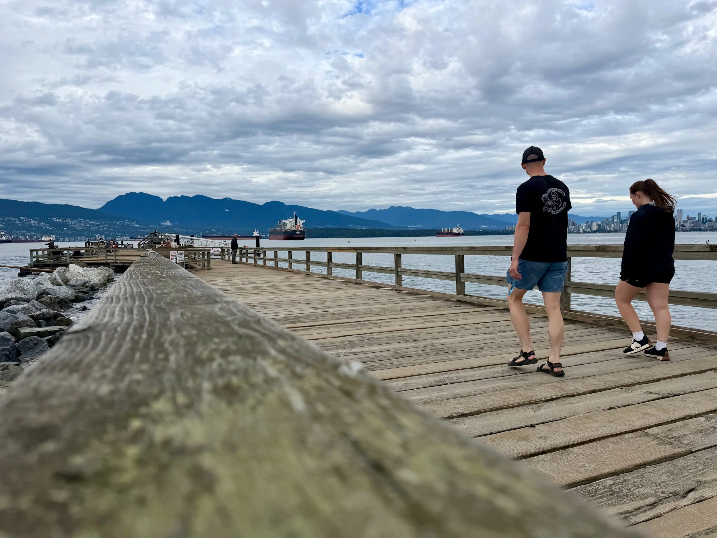 Jericho Beach Pier and North Shore Mountains
