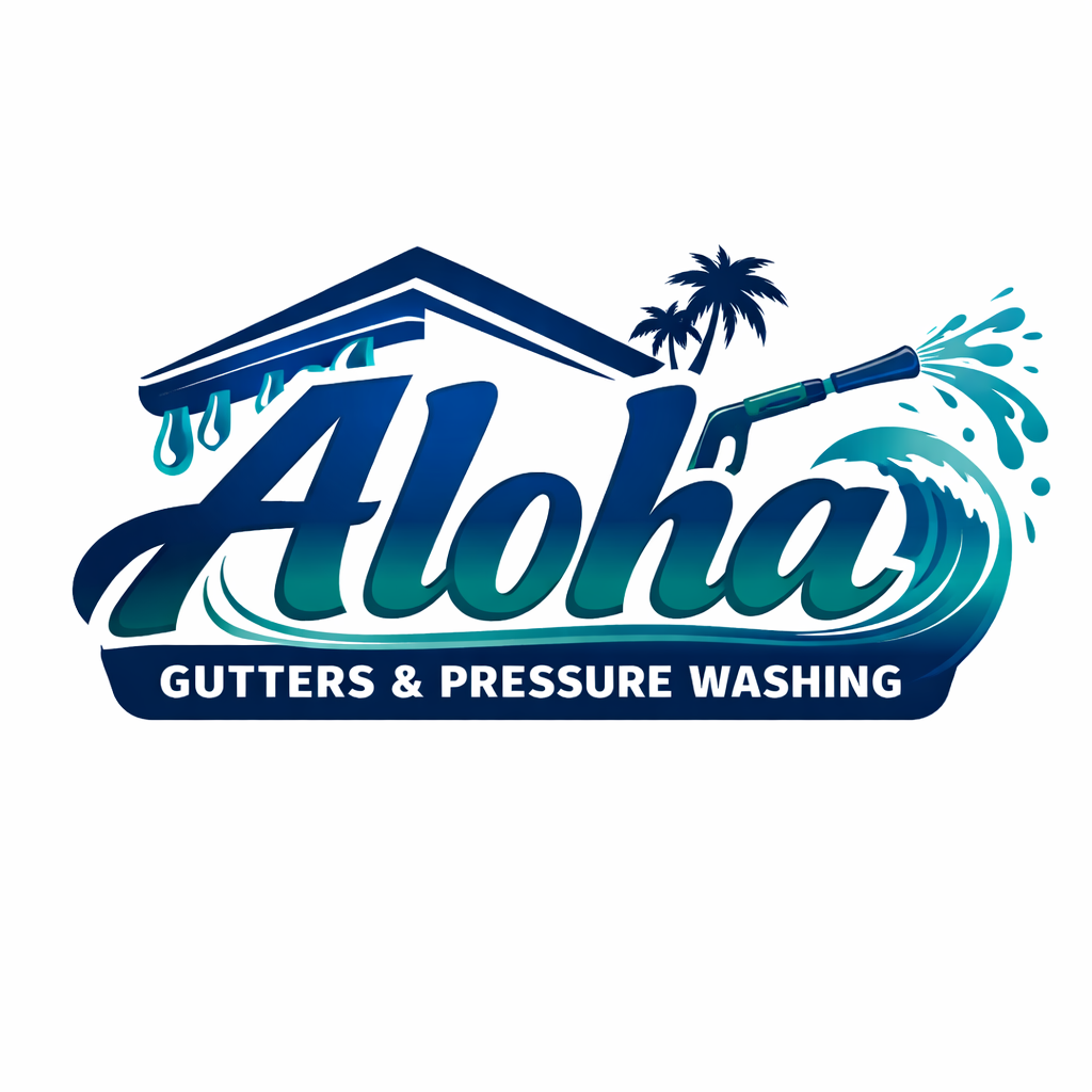 Aloha Gutters & Pressure Washing logo – Gutter Cleaning and Pressure Washing in sierra foothills