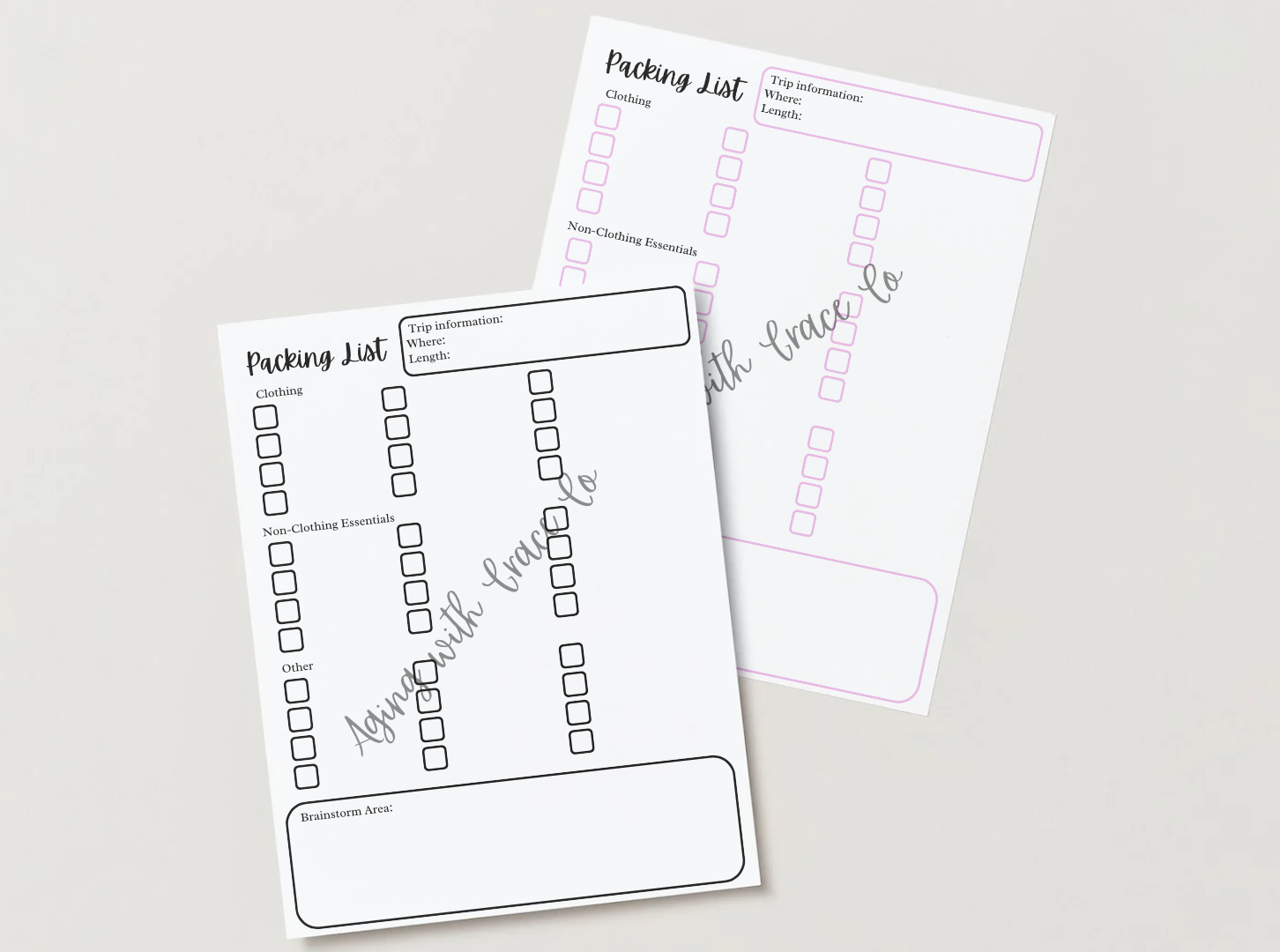 Packing List Template