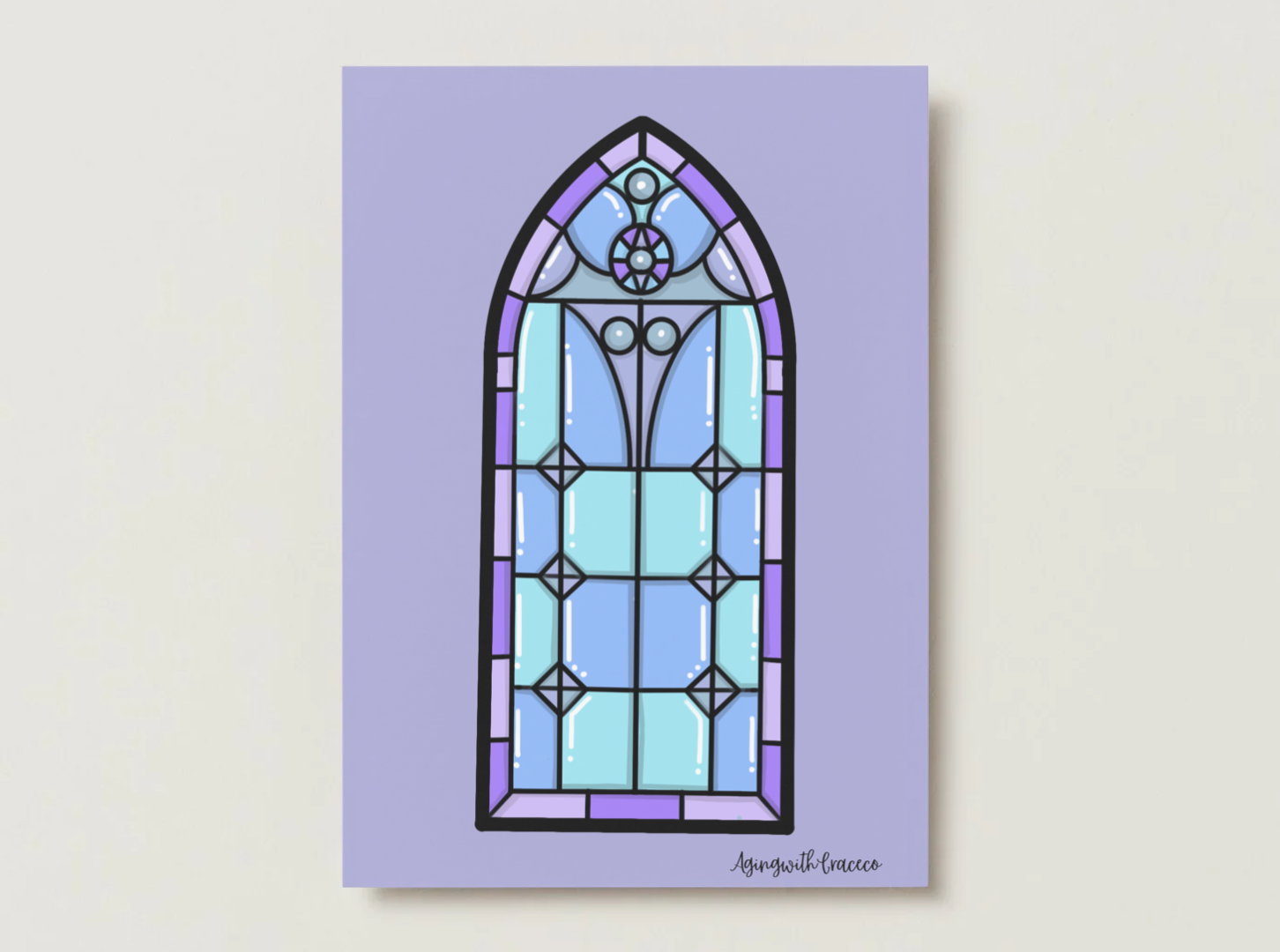 Luminous Stained Glass Window Art Print