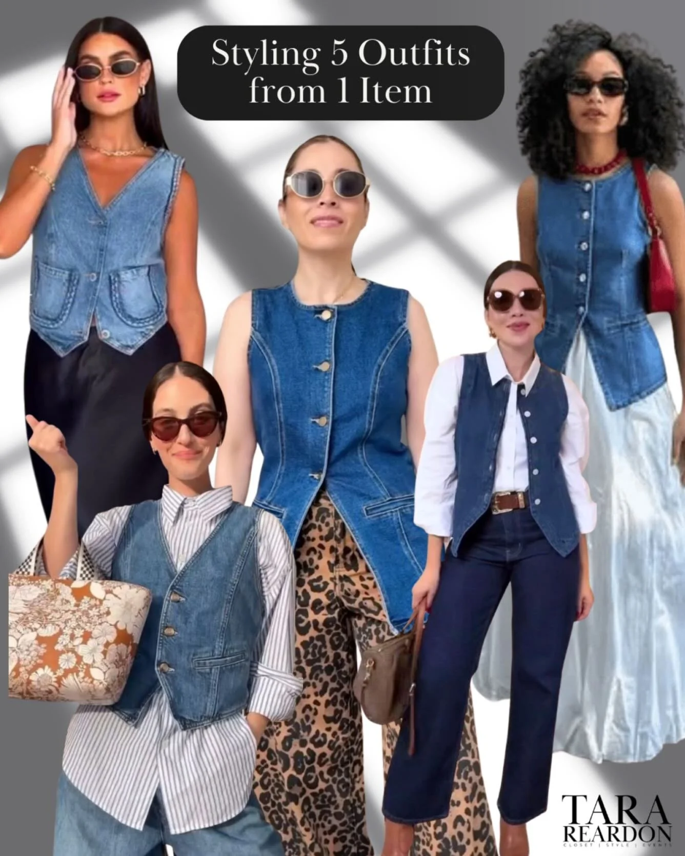 One piece, endless opportunities ✨

A denim vest is honestly one of the hardest working items in your closet. Dress it up with a crisp white button-down, or let it stand alone with a sleek skirt. The options are truly endless!

This is exactly why I 
