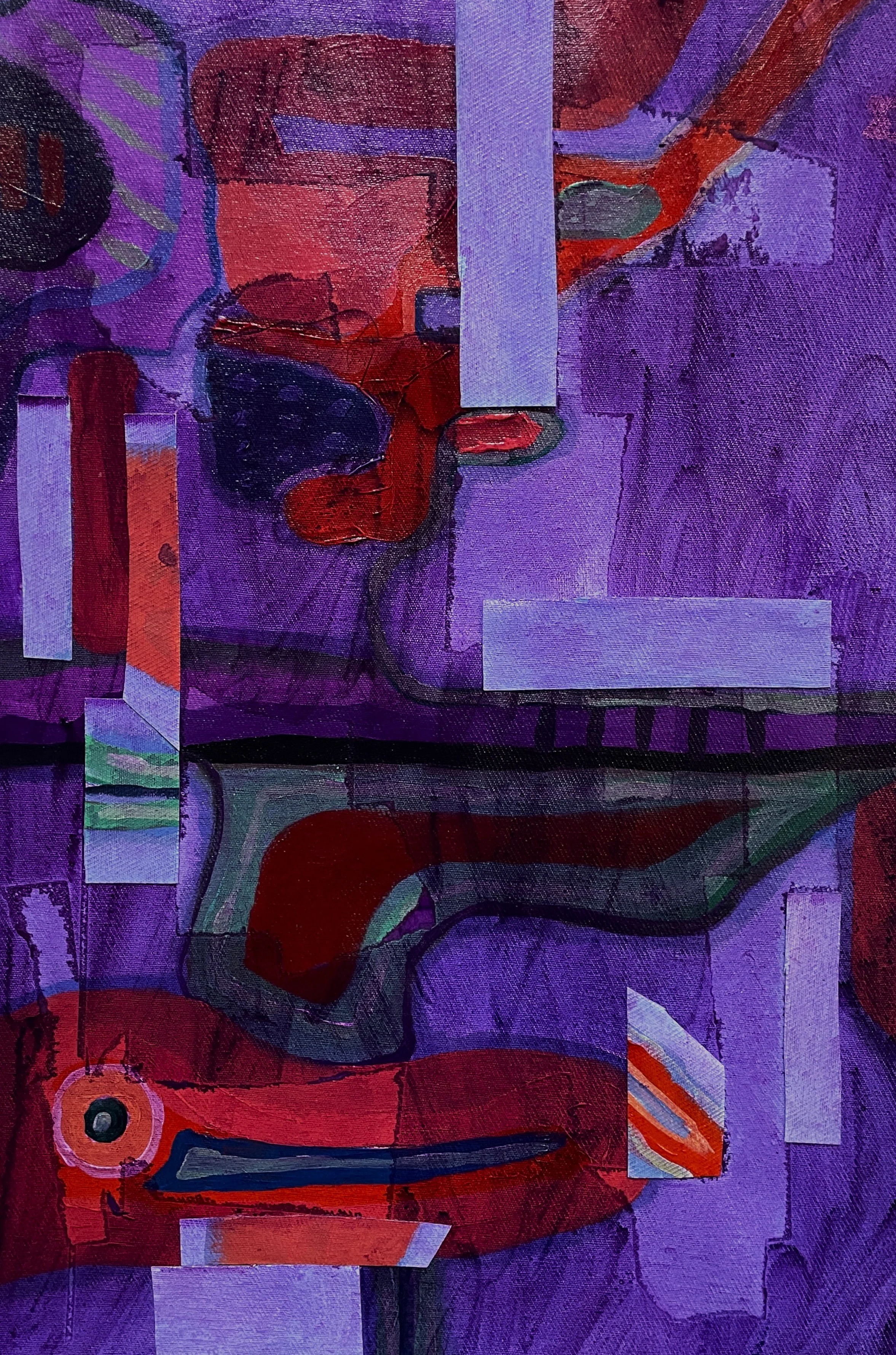 Meiko Georgouras, Forms 2, (2026) Acrylic collage on framed canvas