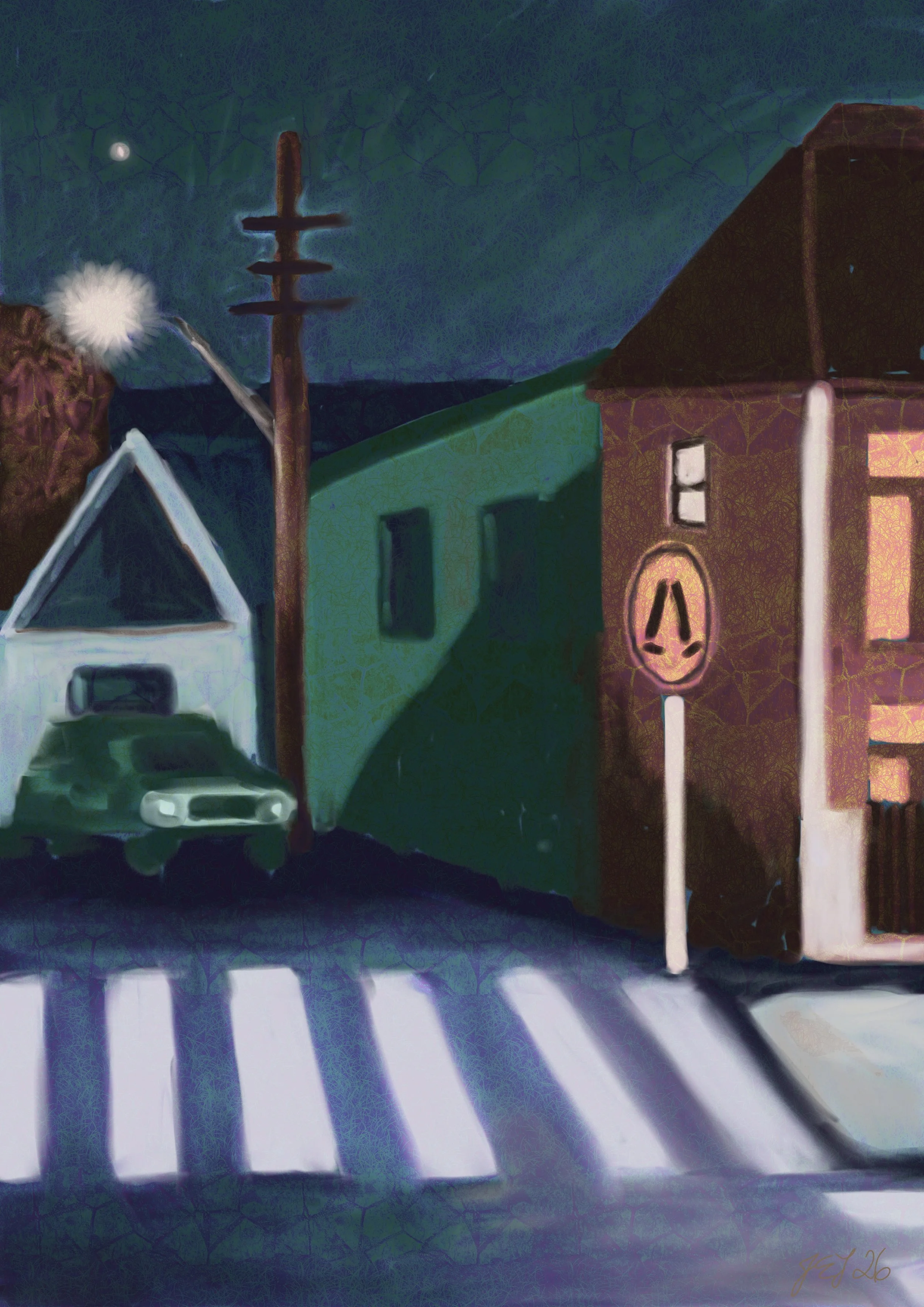 Chapel Street Crossing, Night
