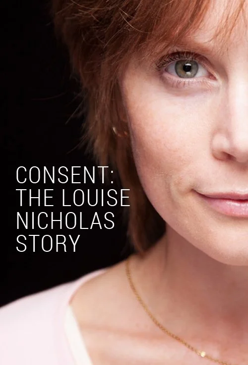 Close up of Michelle Blundell's face for a poster for New Zealand film Consent The Louise Nichoas Story
