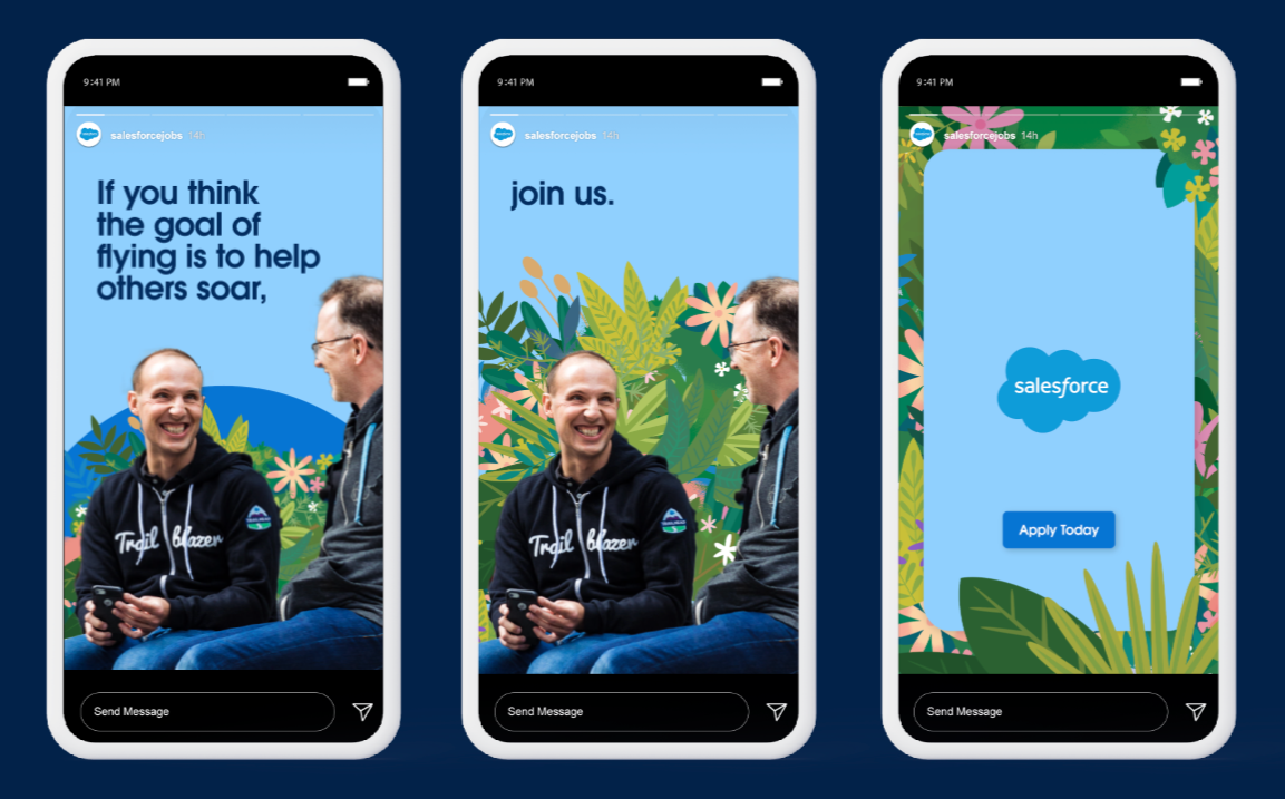Salesforce Employer Brand Refresh // An Instagram story.