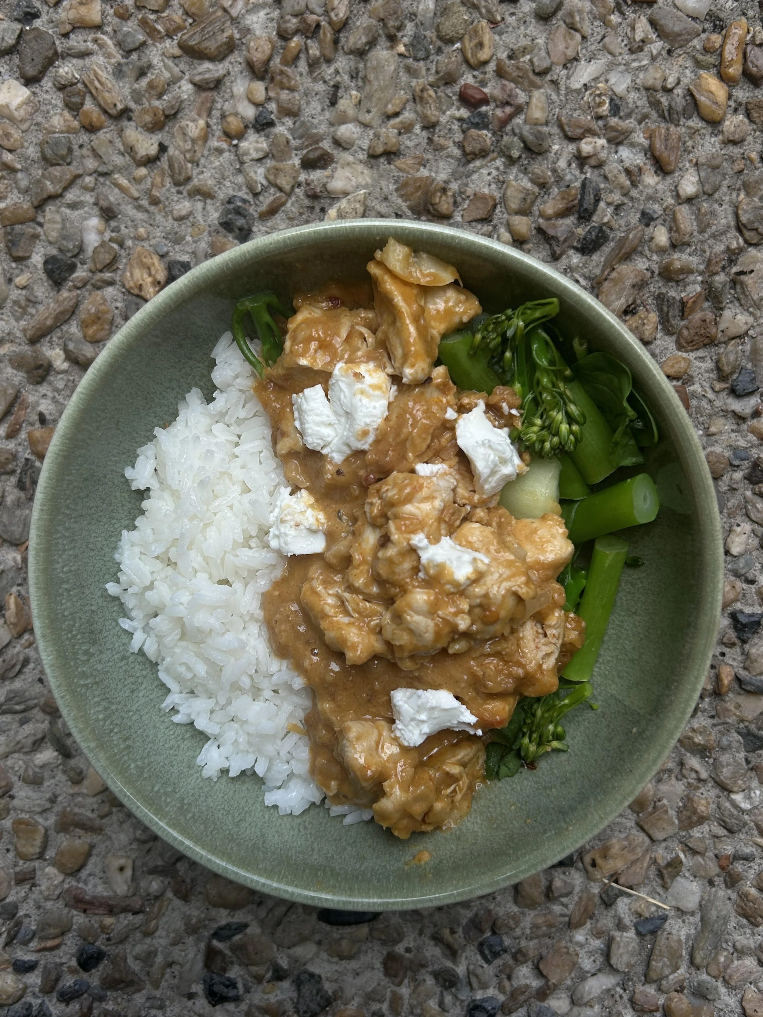 Satay with Fragrant Greens