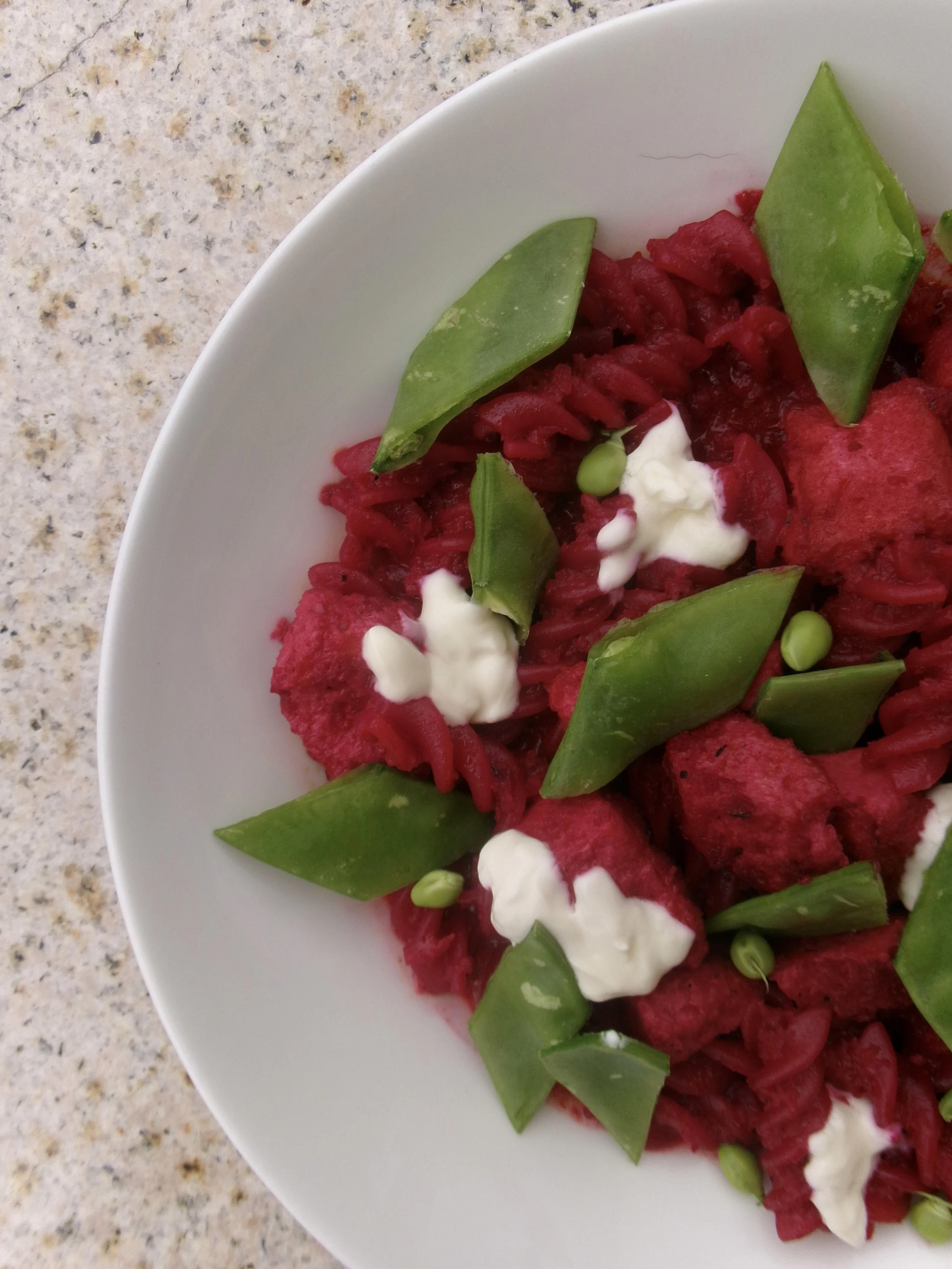 Roasted Garlic, Beetroot, Goat's Cheese Pasta