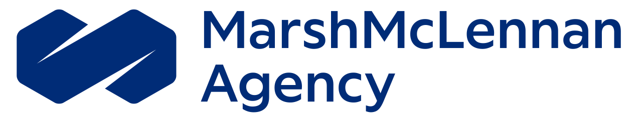 Marsh McLennan Agency logo with a blue geometric icon and the company name in bold blue letters.