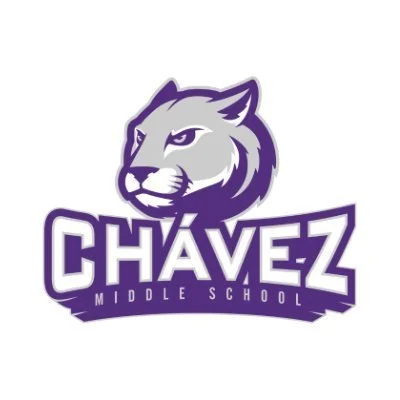 Logo of Chavez Middle School featuring a stylized panther head above the school name.