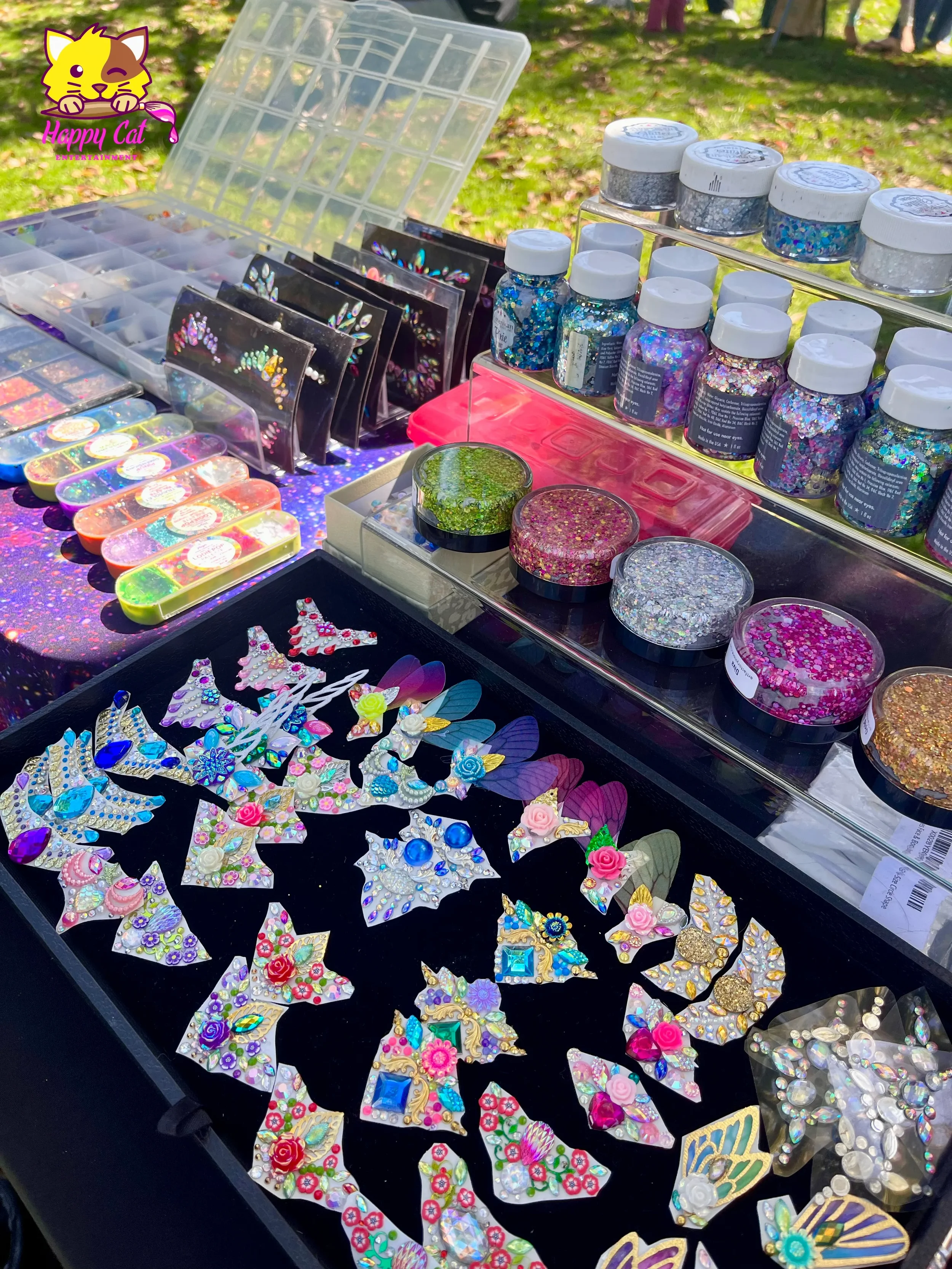 Glitter Bar setup by Happy Cat Entertainment for events in Temecula and San Diego, California