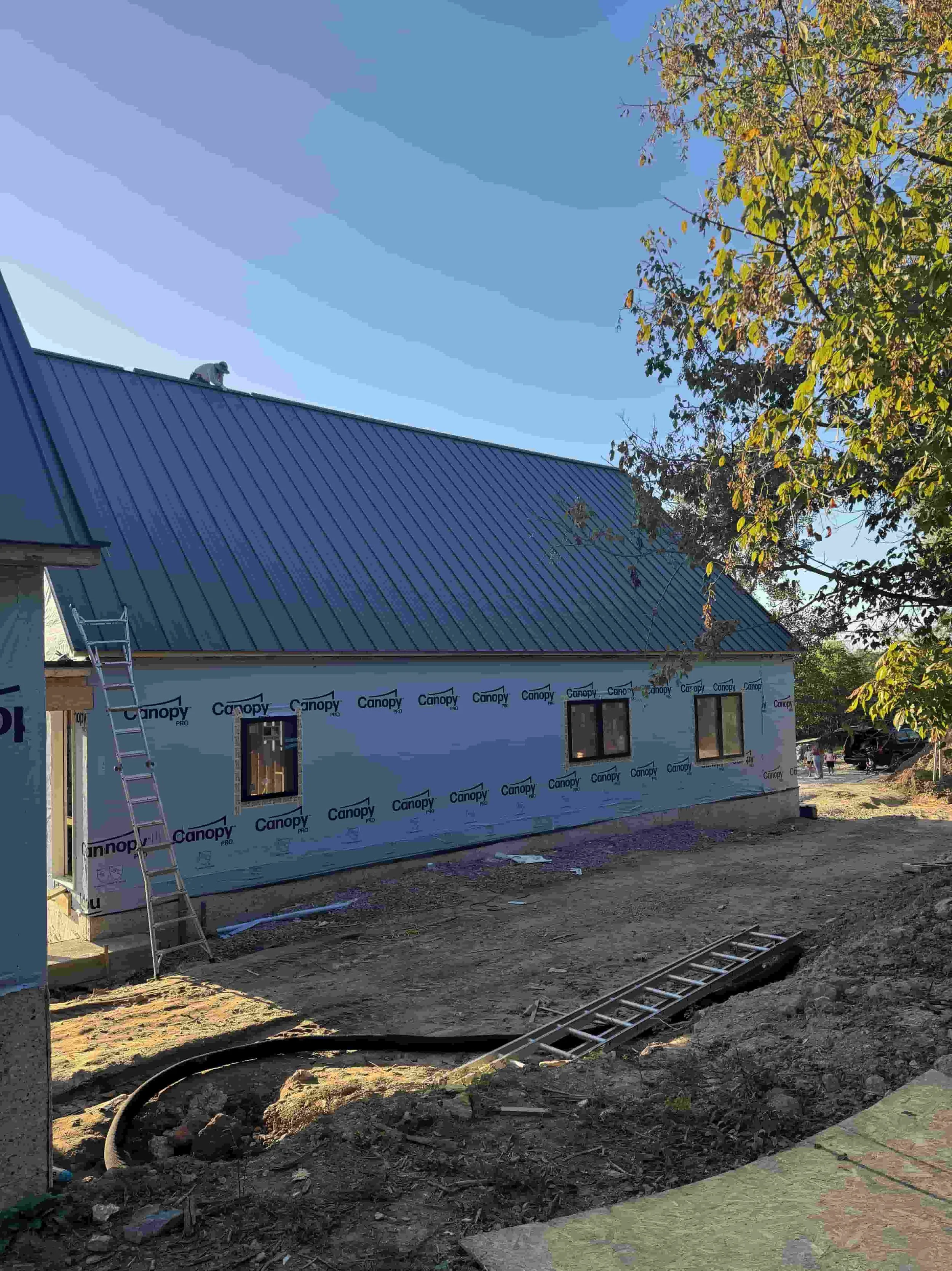 seamless gutter and downspout system installed on home in McMinnville Tennessee