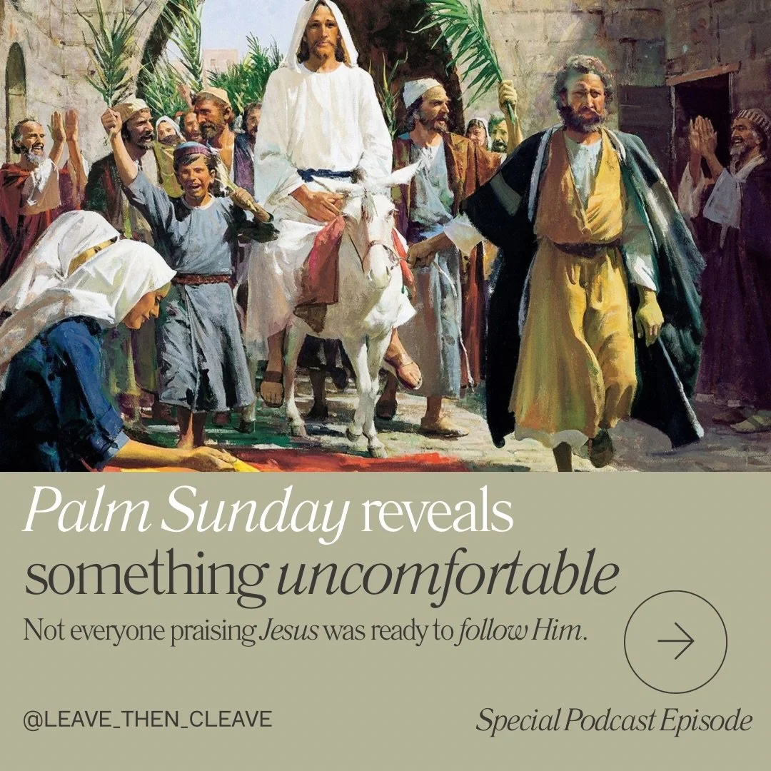 Palm Sunday is beautiful.
But it is also sobering.

Because the crowds welcomed Jesus with praise&hellip; while still carrying expectations He never came to fulfill.

They wanted relief.
They wanted rescue.
They wanted a Messiah on their terms.

And 