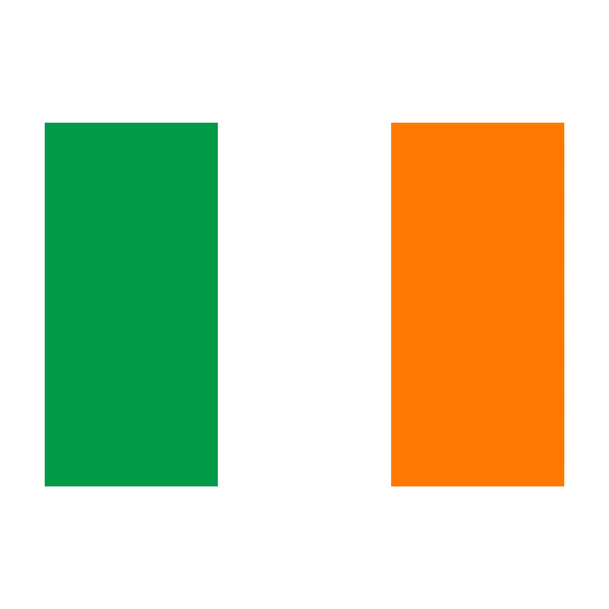 Dos bloques cuadrados, uno verde y uno naranja, en un fondo blanco.