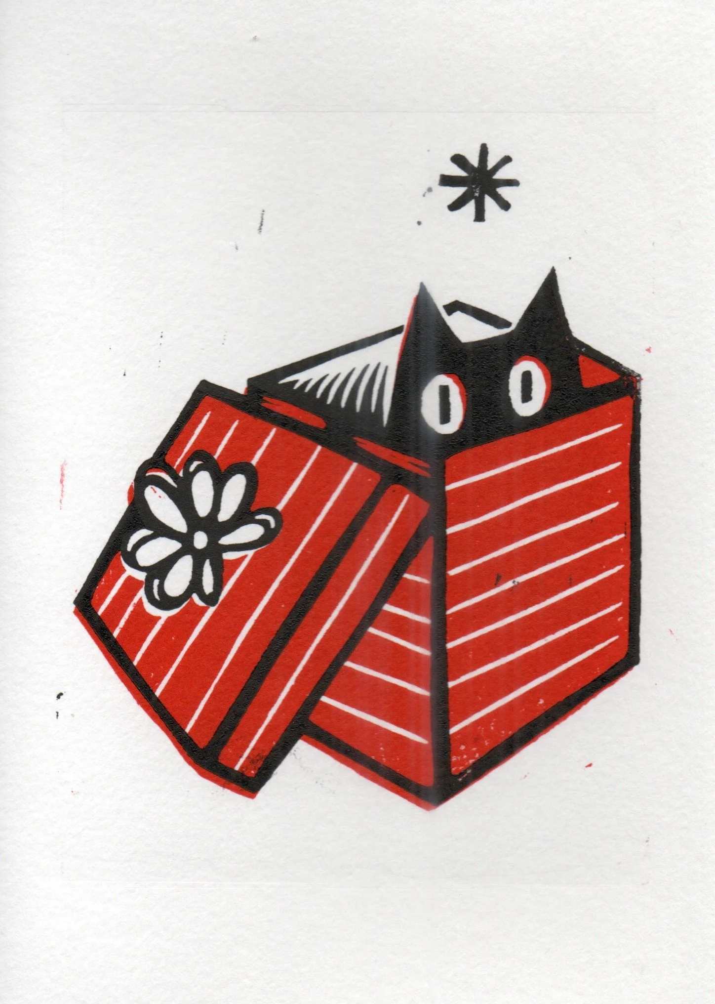 Cat in A Box Card