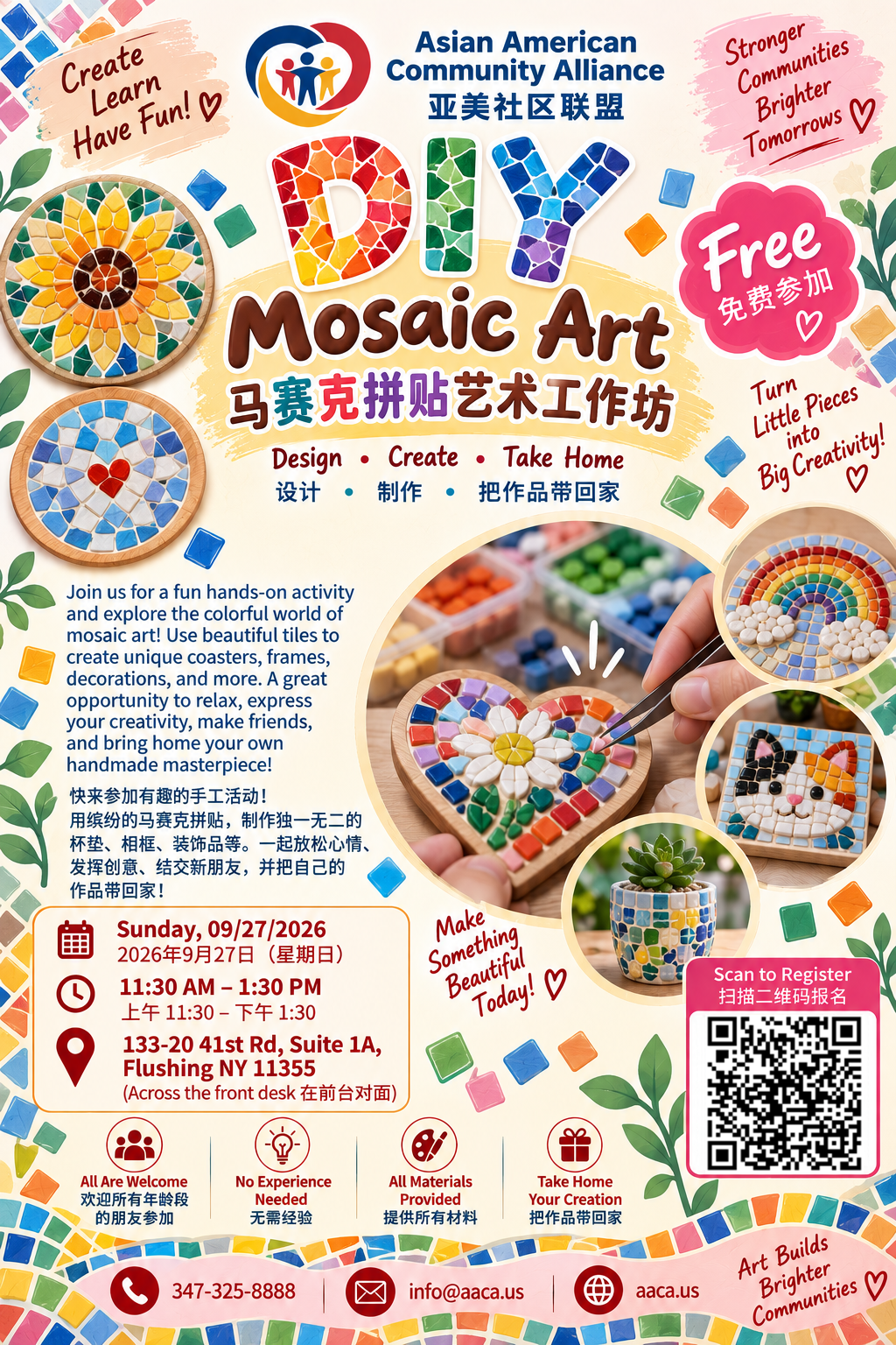 DIY Mosaic Art | 马赛克拼贴艺术工作坊