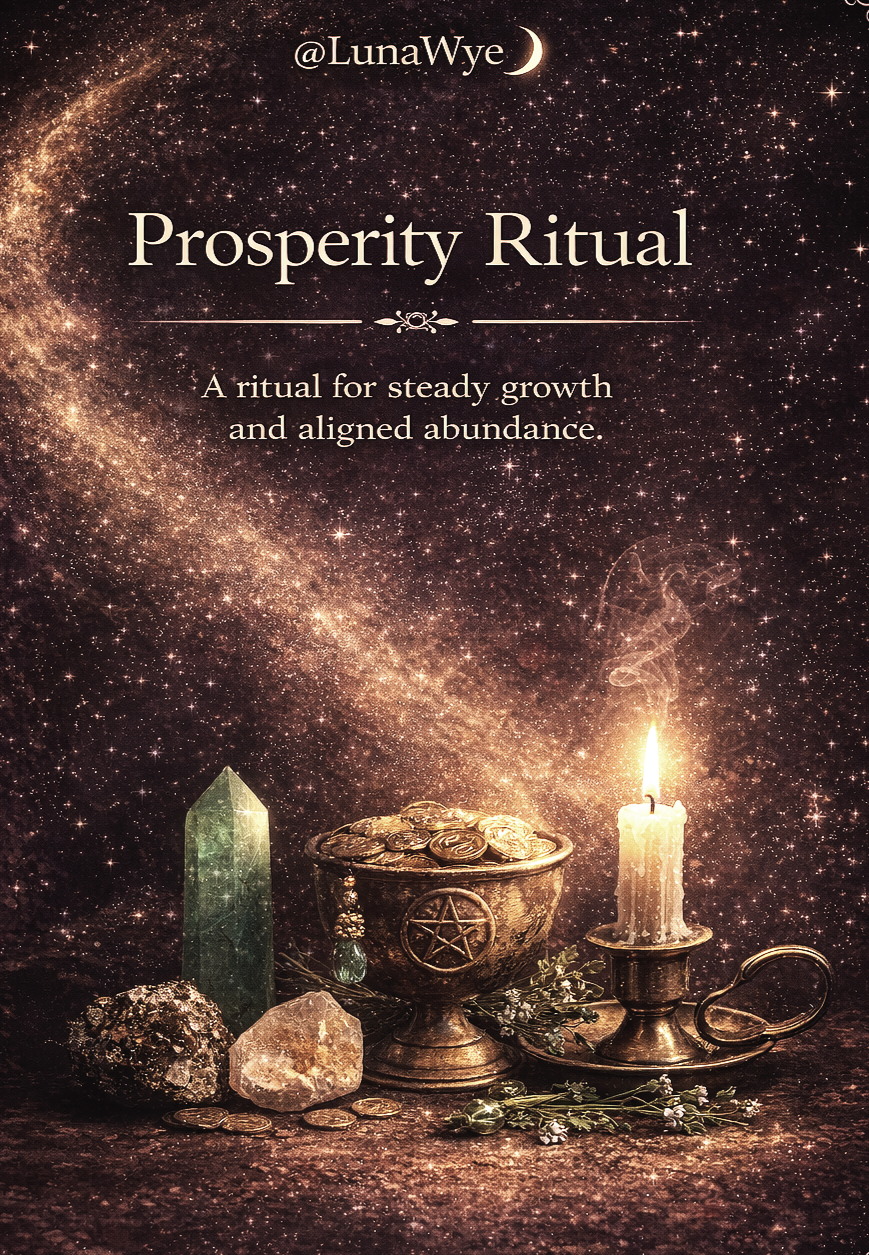 🌙 LunaWye Prosperity Ritual  A ritual for steady growth and aligned abundance