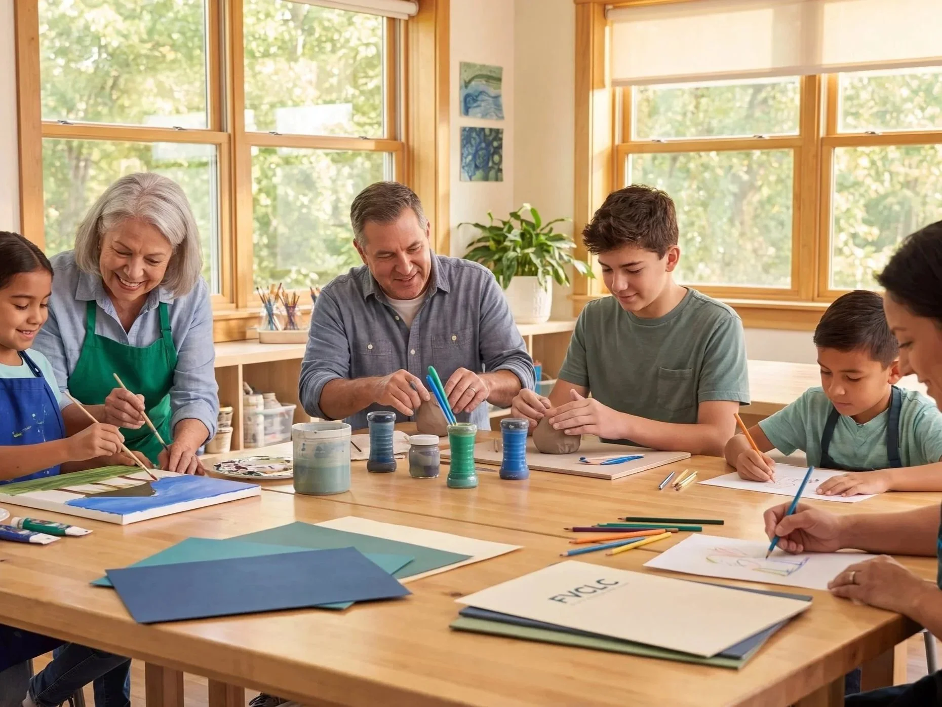 All ages art class at Fox Valley Community Learning Center