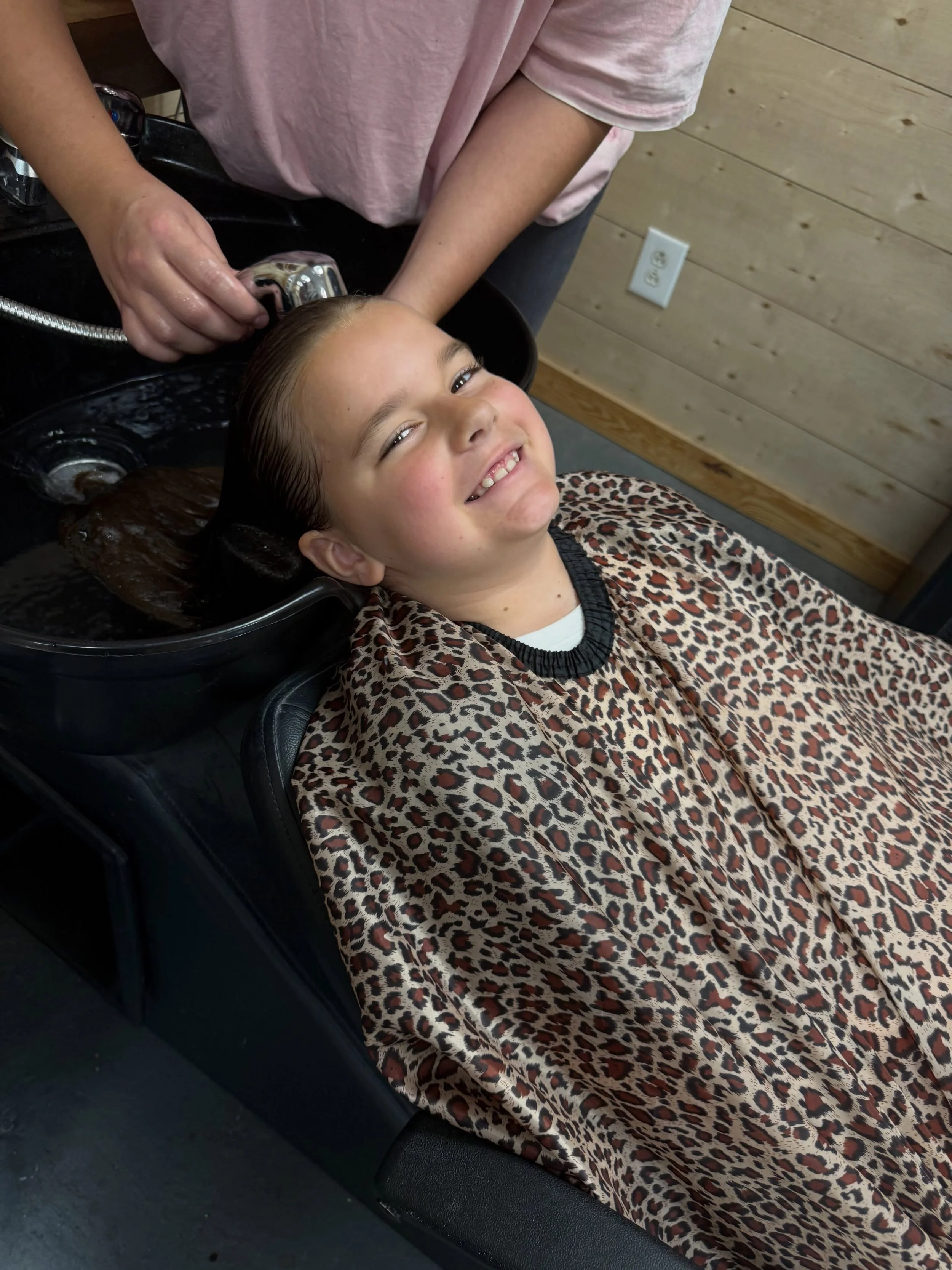 Even the smallest girl deserves a spa day! Looking for something fun for you and your girl before school starts back? Consider adding a shampoo, cut, and style to your daughter's back to school plans! We have services available for the whole family u