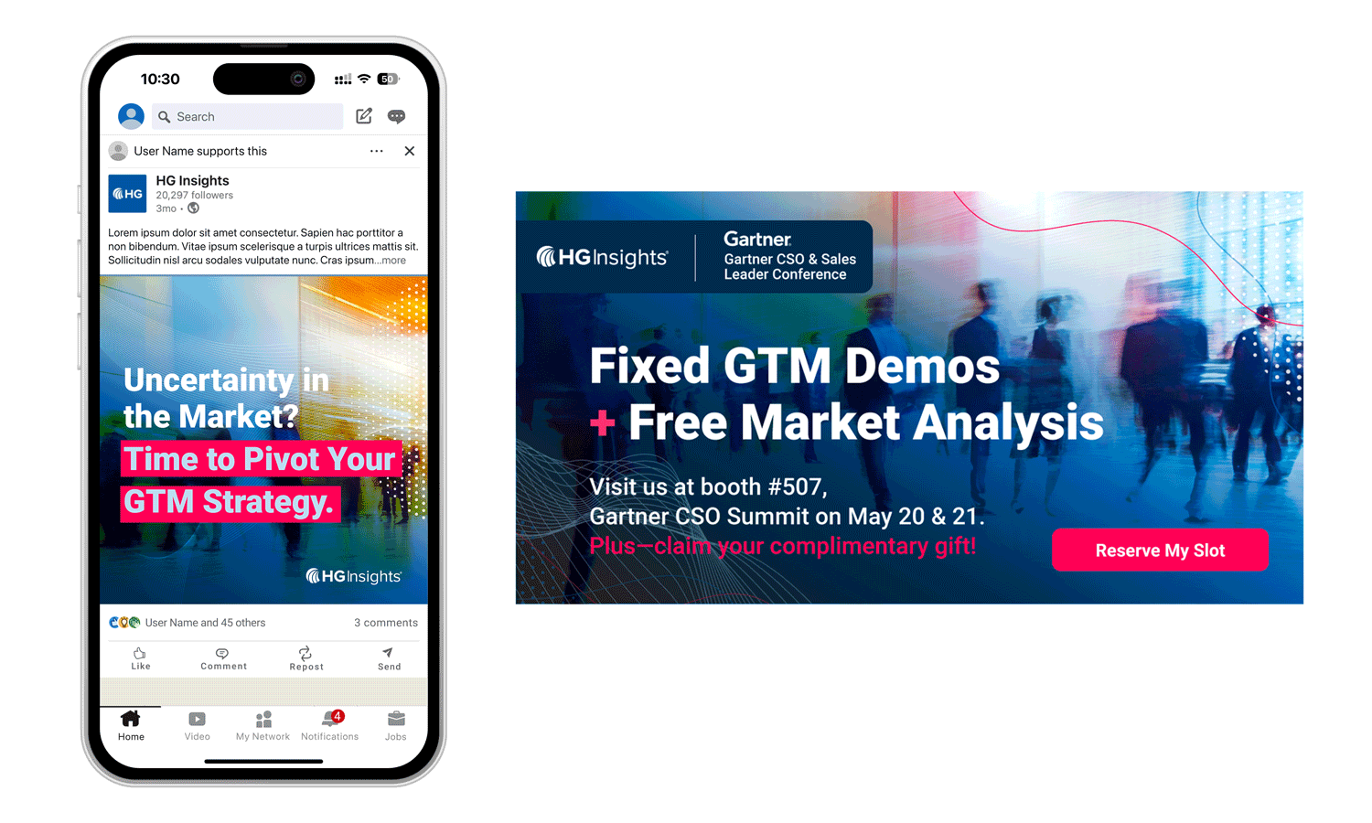 Gartner CSO Campaign Carrousel Ads for LinkedIn