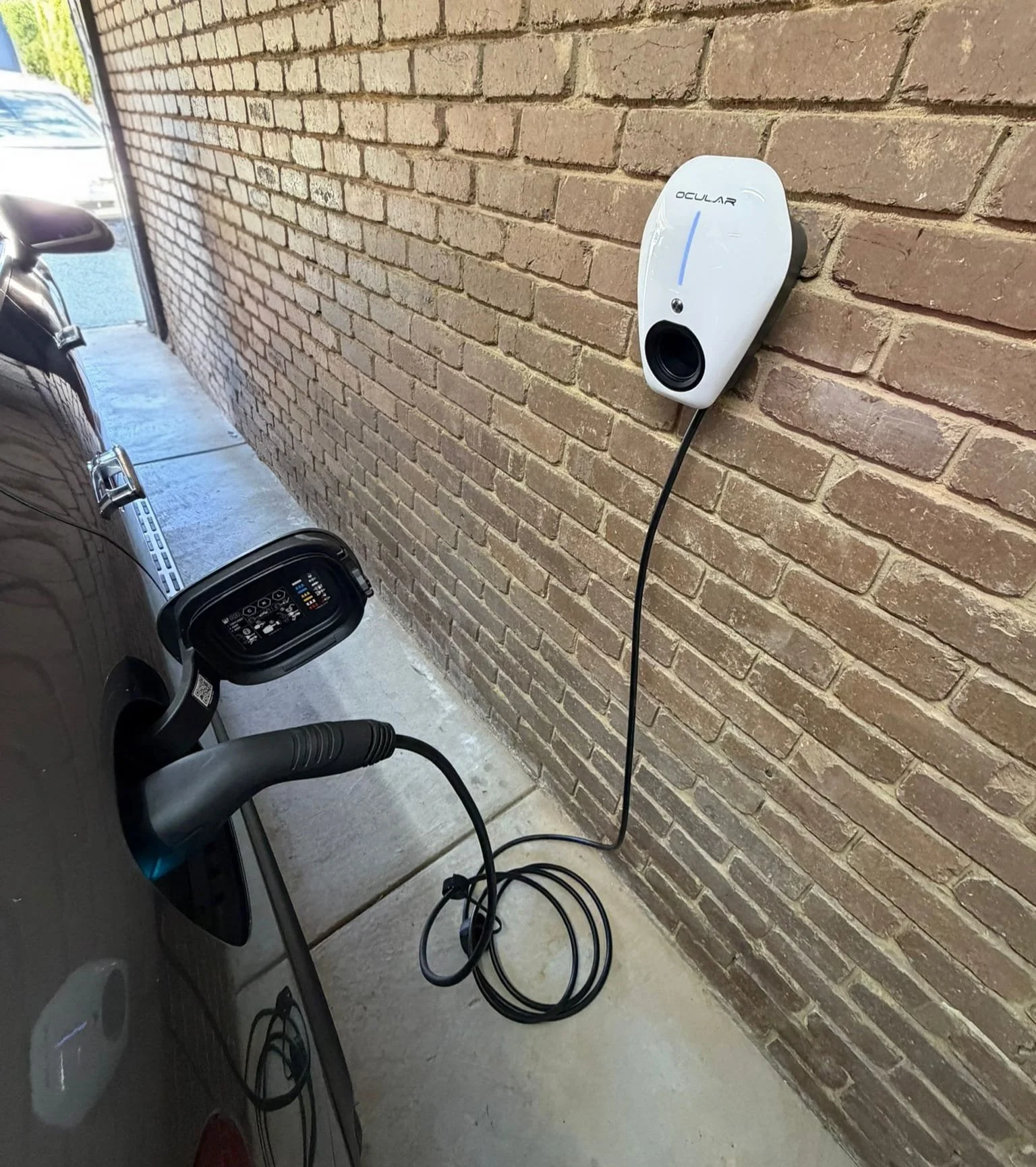  Residential EV charger installation in Wheelers Hill with Mercedes EQE plugged in 