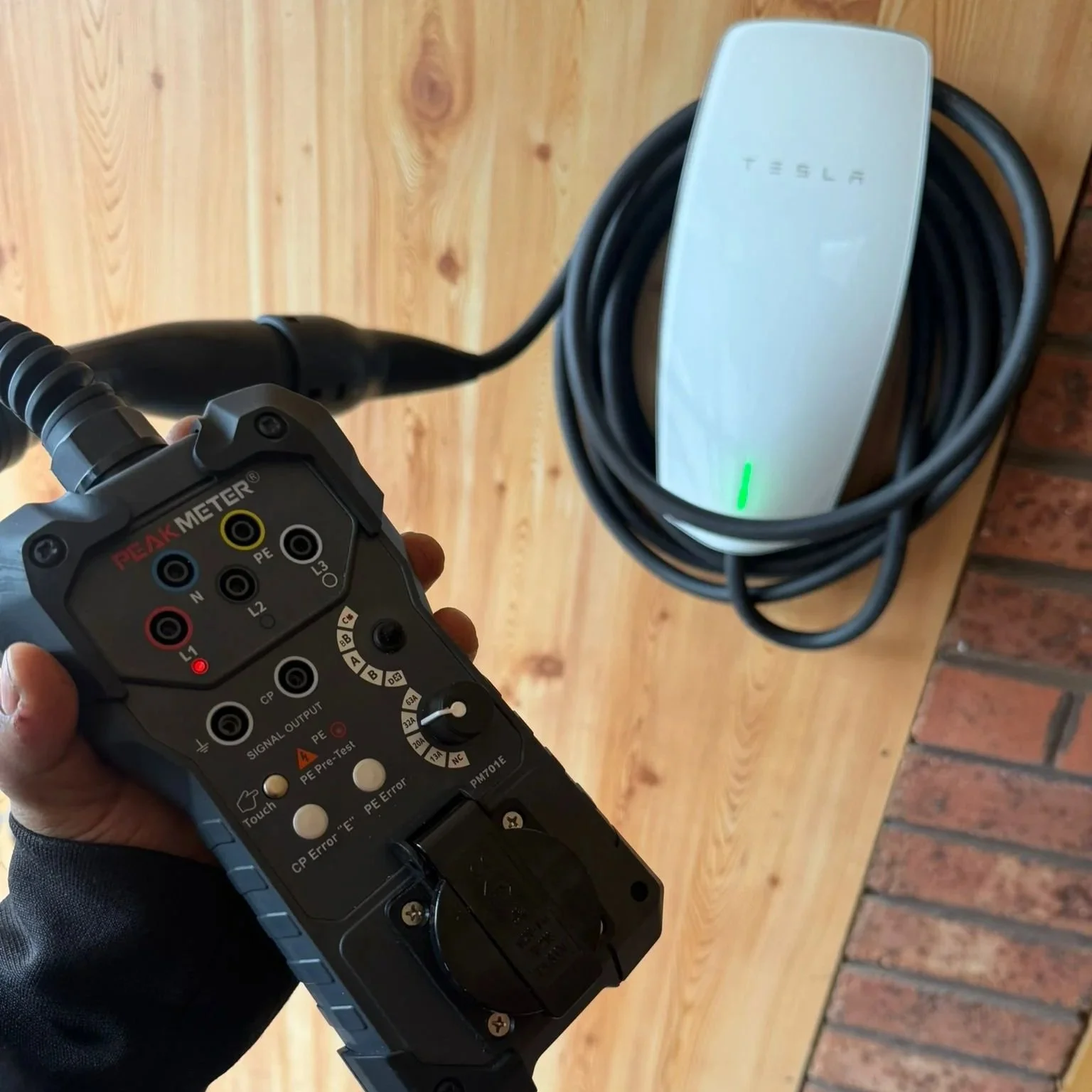 Tesla Gen 3 Wall Connector installed on garage wall in Thomastown