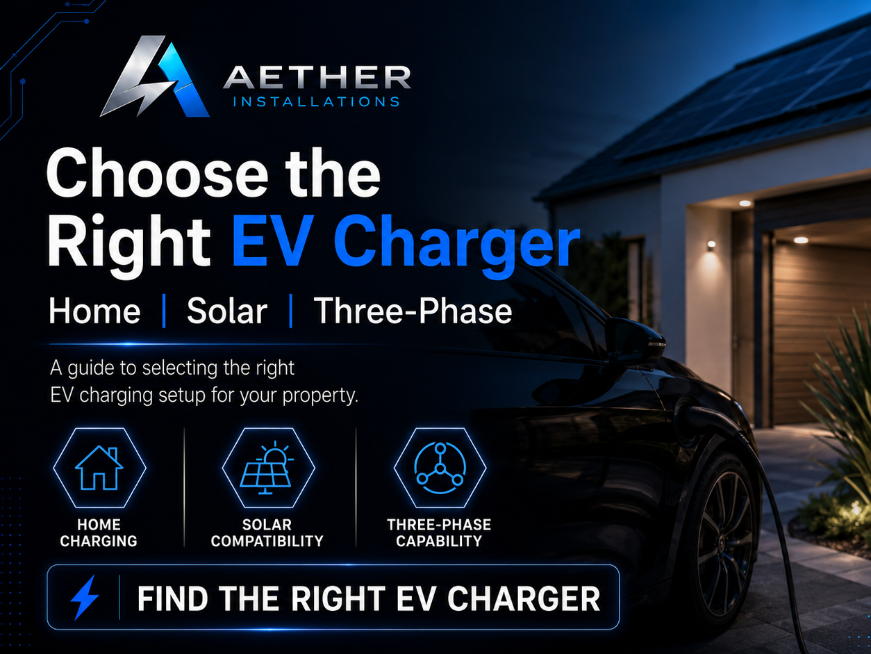 How to Choose the Right EV Charger for Your Home, Solar Setup or Three-Phase Power