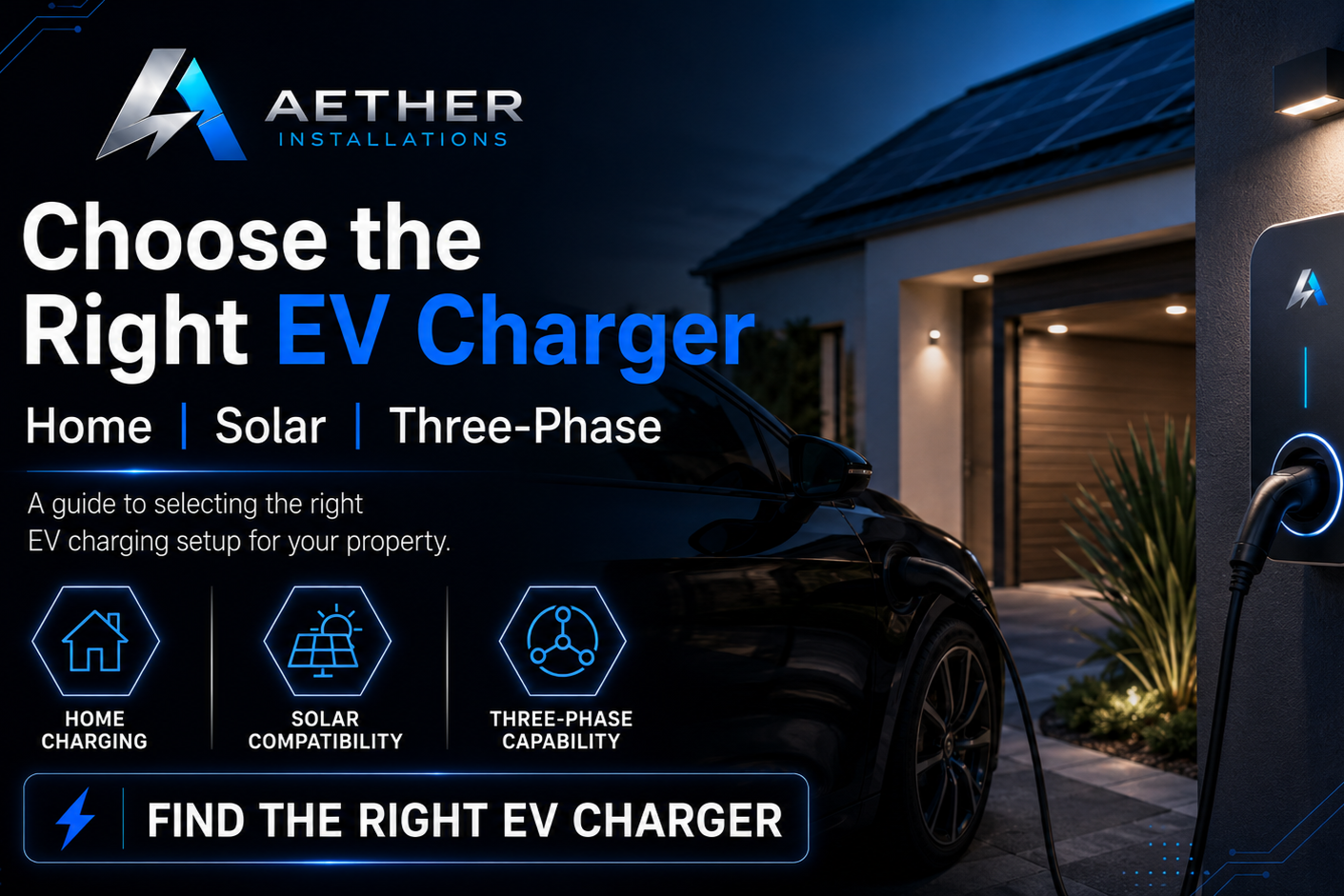 Choosing the Right EV Charger for Your Home, Solar or Three-Phase Power